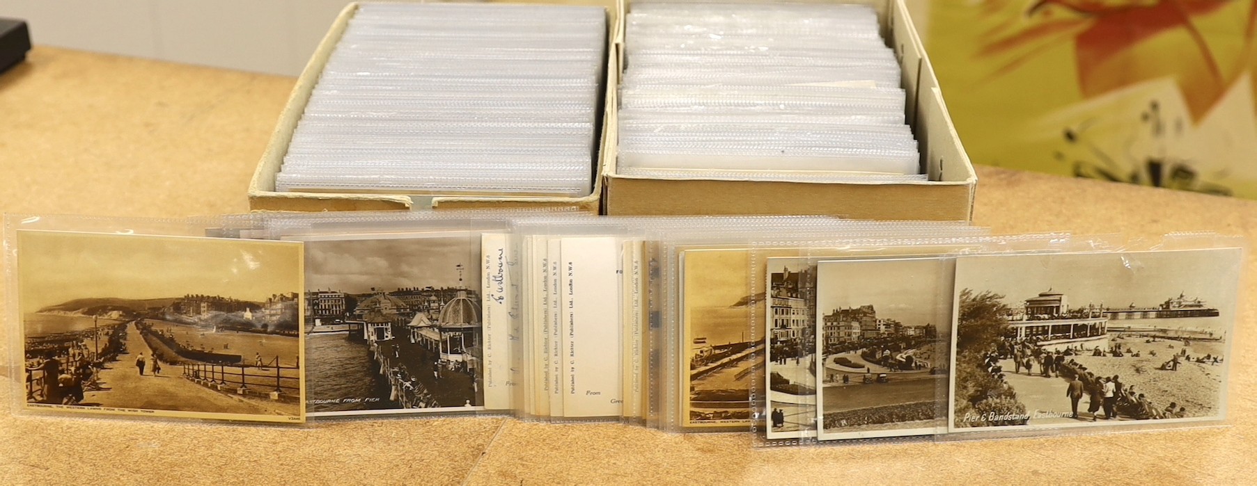 A large quantity of postcards relating to mostly Eastbourne                                                                                                                                                                 