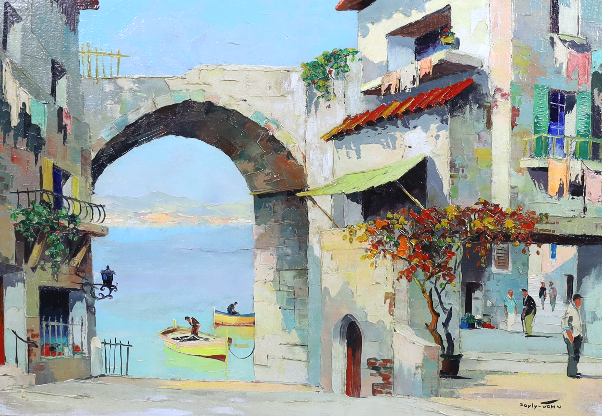 Cecil Rochfort D'Oyly-John (British, 1906-1993), 'Corner of Santa Margarita', oil on canvas, 45 x 65cm                                                                                                                      