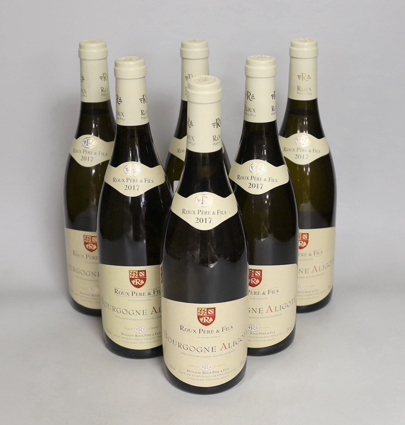 Six bottles of Bourgogne Aligote 2017 Roux Pere & Fils 2017                                                                                                                                                                 