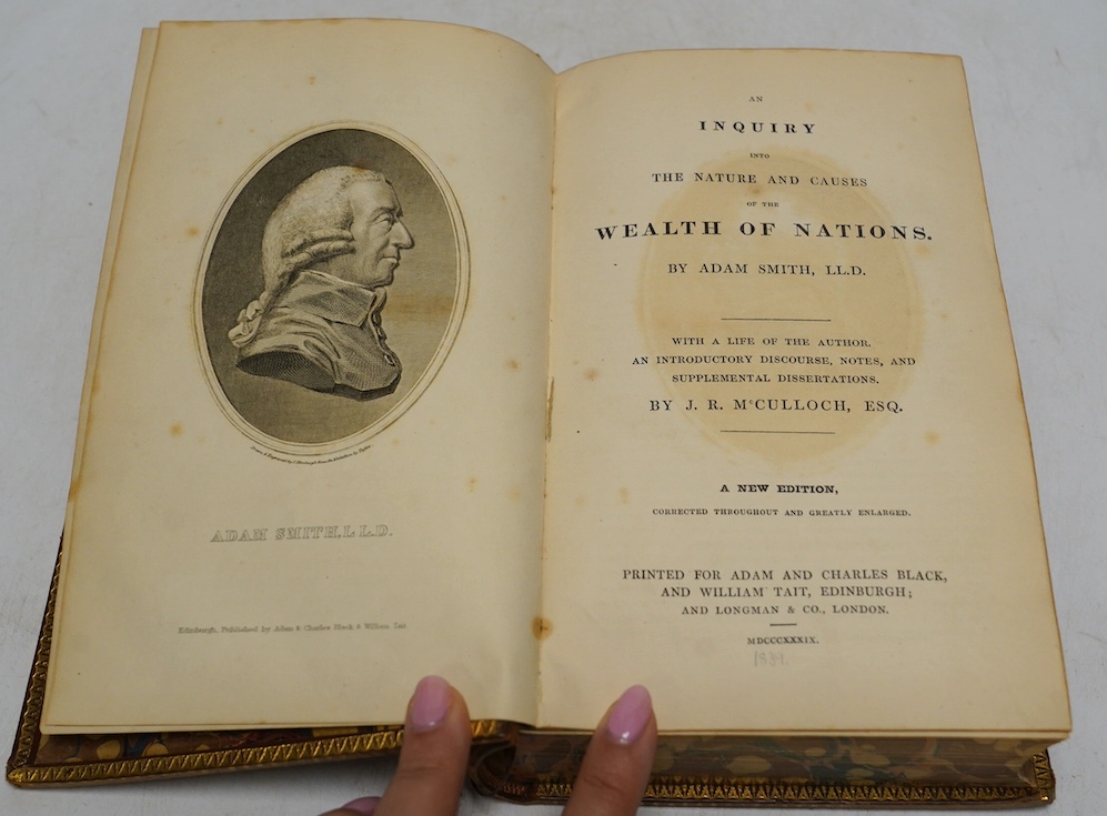 Smith, Adam - An Inquiry into the Nature and Causes of the Wealth of Nations. With a life of the author, an introductory discourse, notes and supplemental dissertations, by J.R. McCulloch                                 