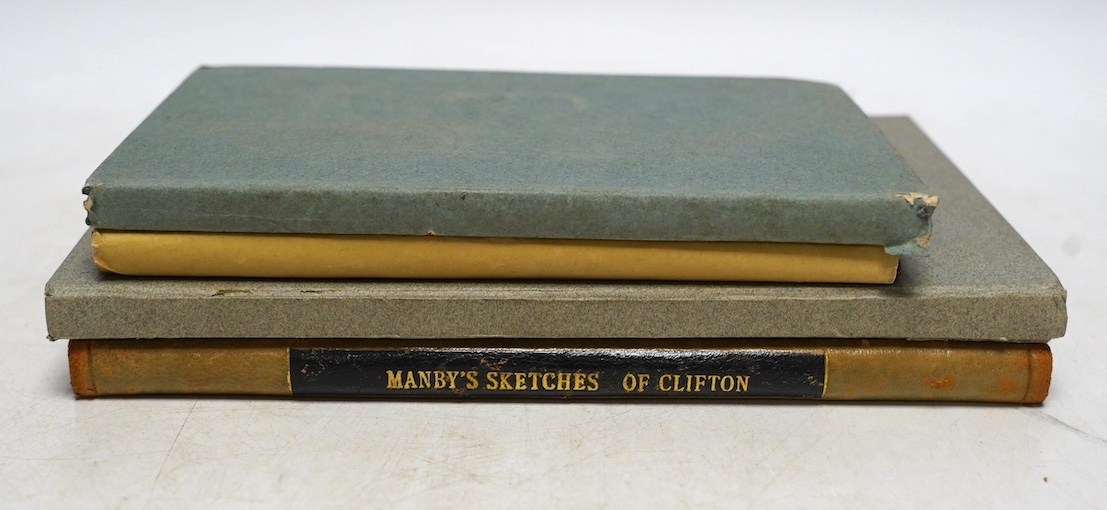 SOMERSET, BRISTOL: Manby, G.W. - Fugitive Sketches of the History and Natural Beauties of Clifton Hot-Wells and Vicinity. 4 plans and 14 (mostly aquatint) plates, half-title; new paper boards                             