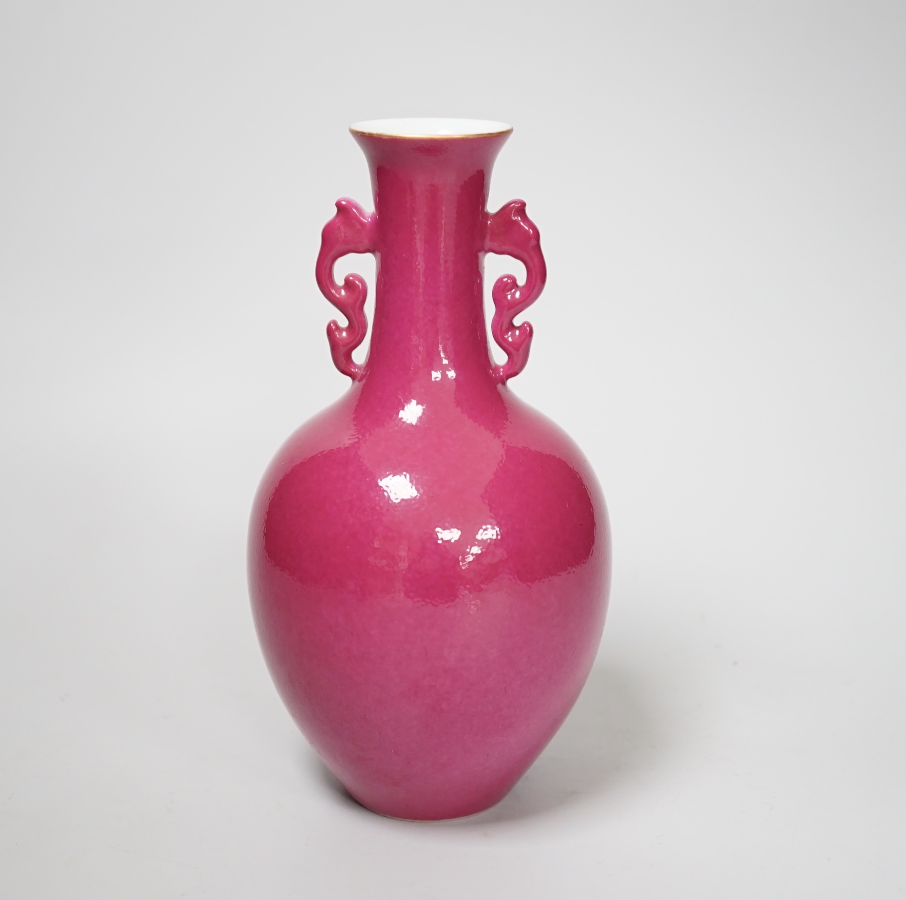 A Chinese monochrome vase, 20cm                                                                                                                                                                                             