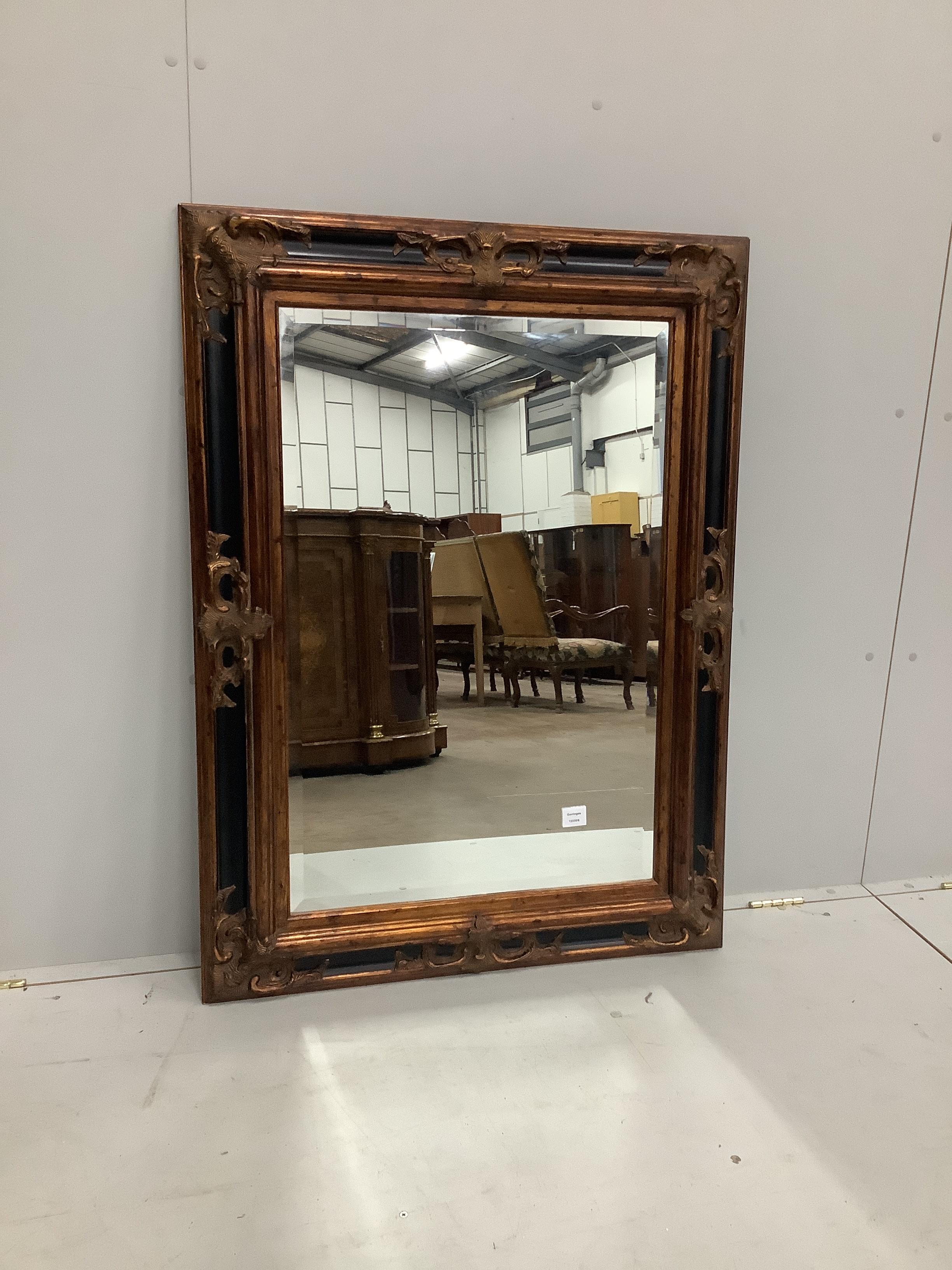 A Victorian style rectangular composition wall mirror, width 88cm, height 118cm                                                                                                                                             
