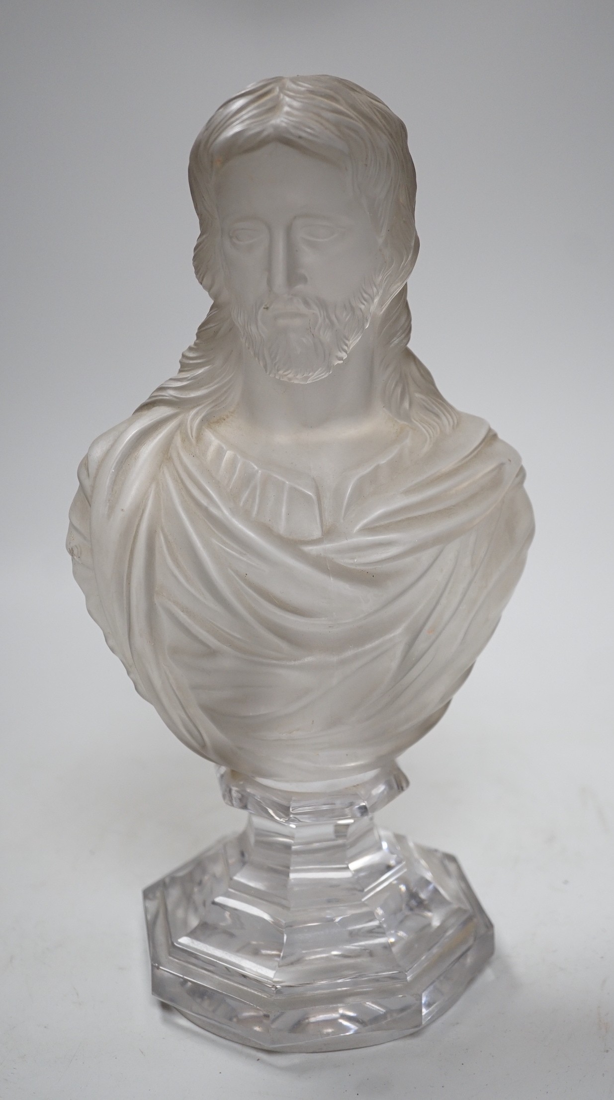 A Baccarat crystal bust of Christ, 8cms high                                                                                                                                                                                