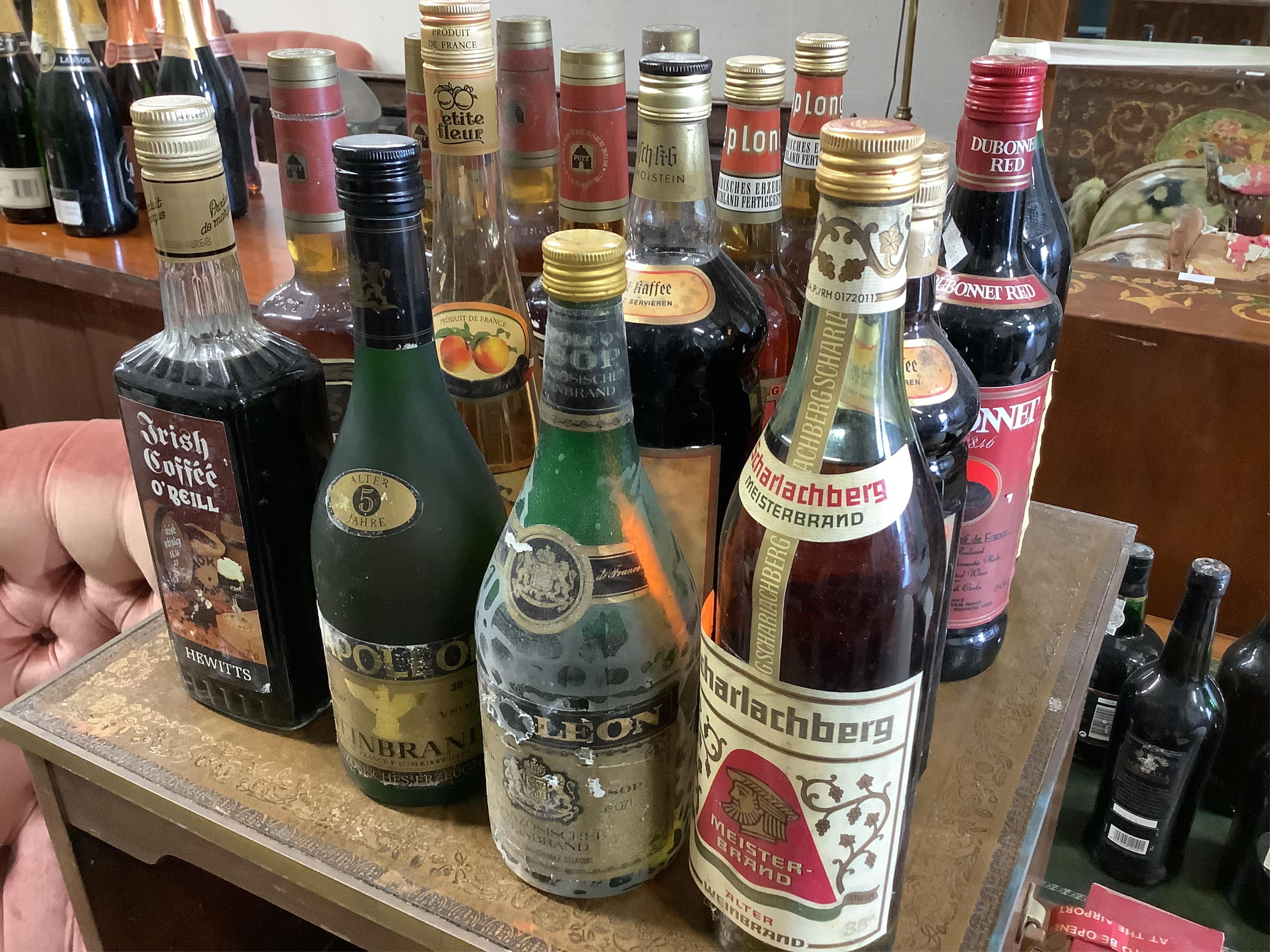 Twenty six bottles of spirits and liqueurs                                                                                                                                                                                  