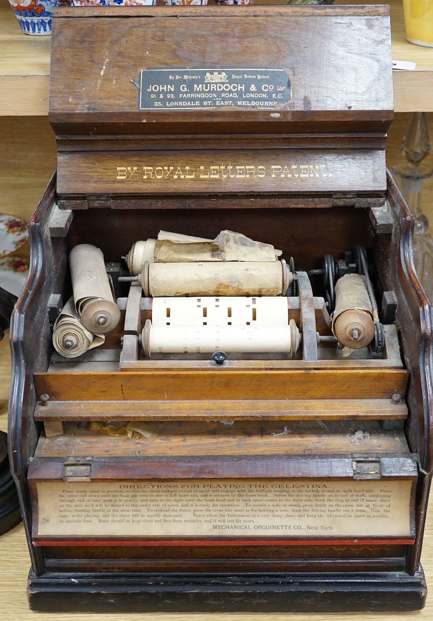 A Celestina organette 40cm                                                                                                                                                                                                  