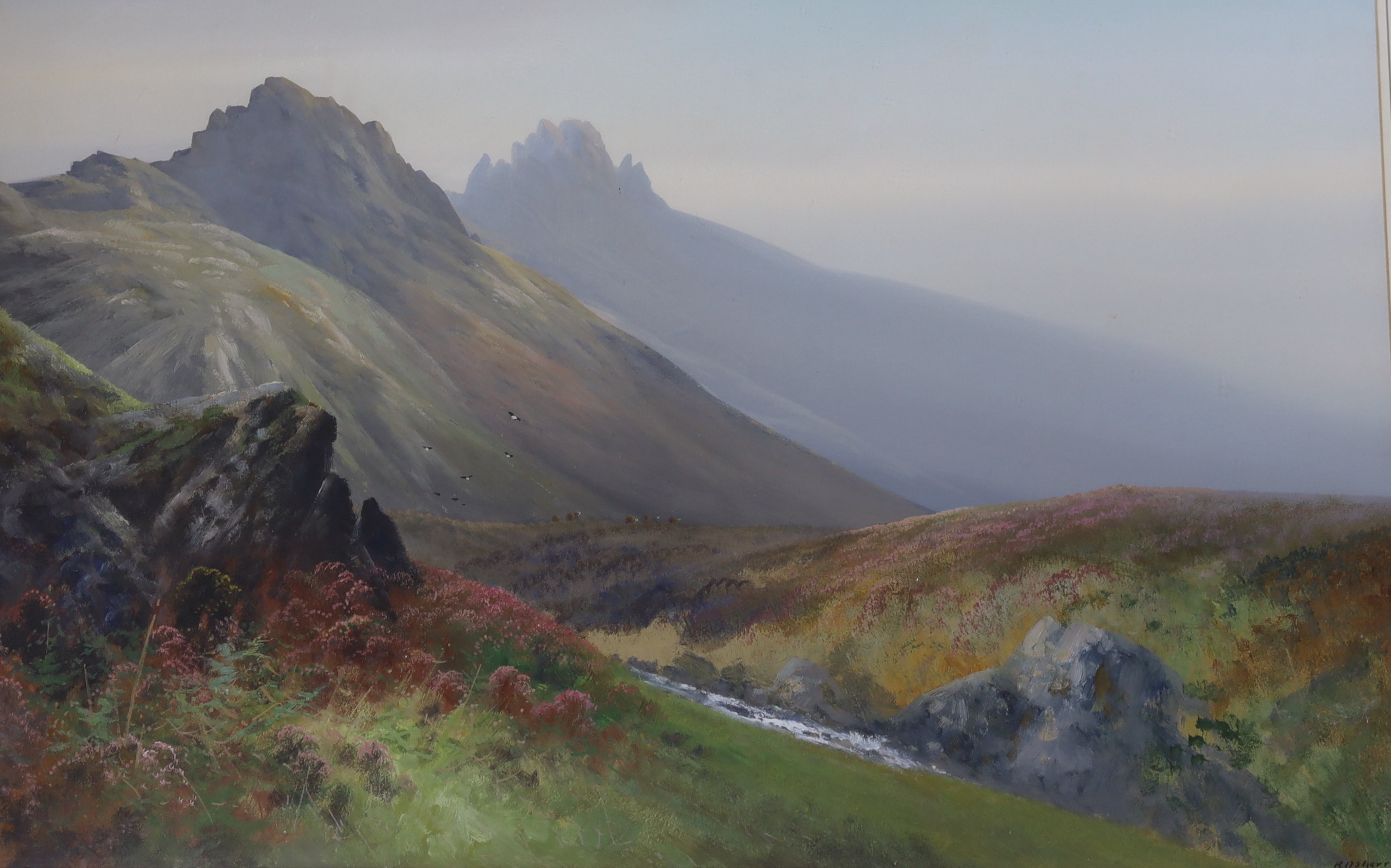 Reginald Daniel Sherrin (1891-1971), gouache, Scottish mountain pass, signed, 51 x 76cm                                                                                                                                     