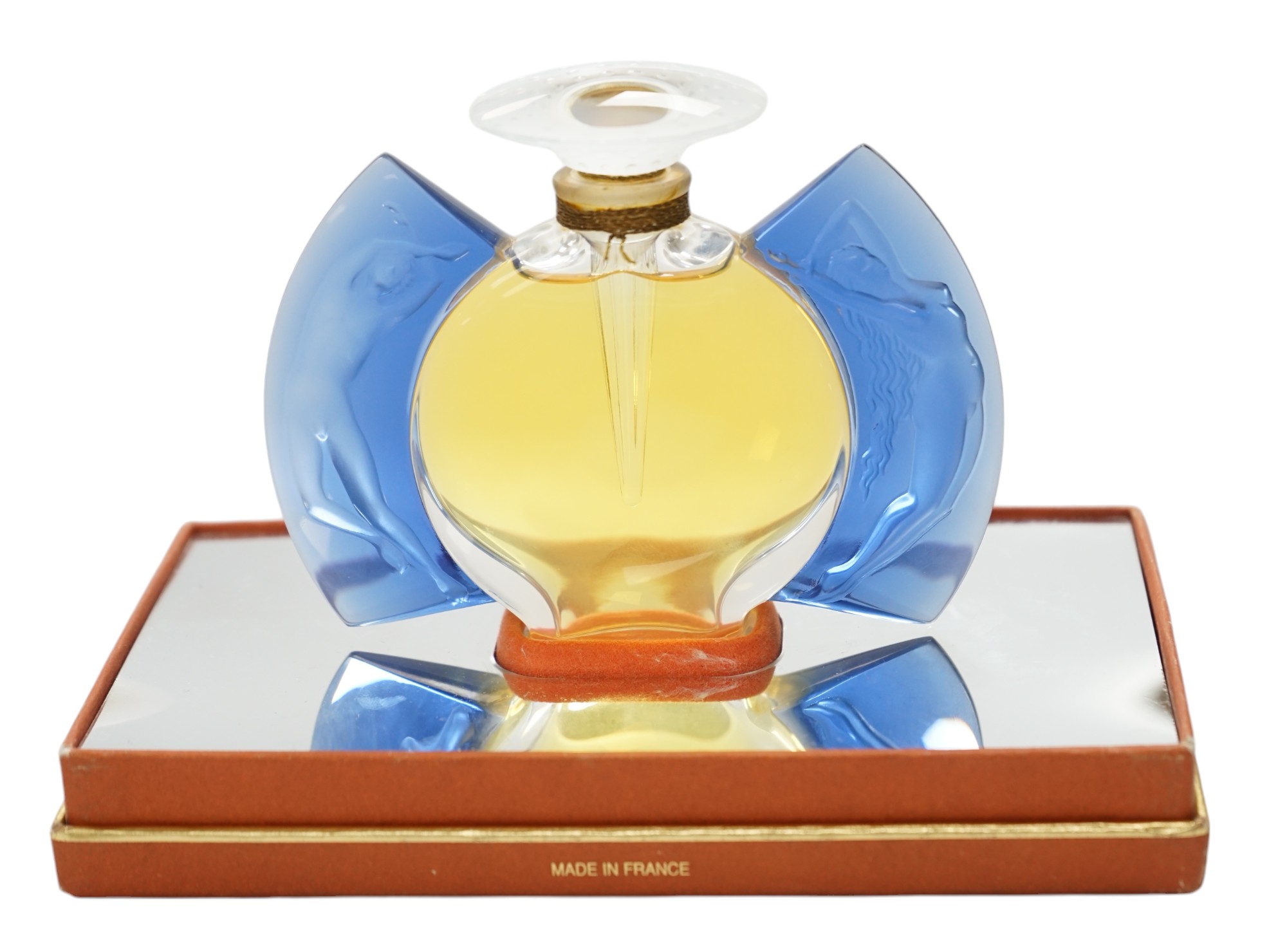 A Lalique Flacon collection Jour et Nuit Limited Edition 1999, boxed and sealed, perfume bottle 9.5cm high. Condition - good                                                                                                