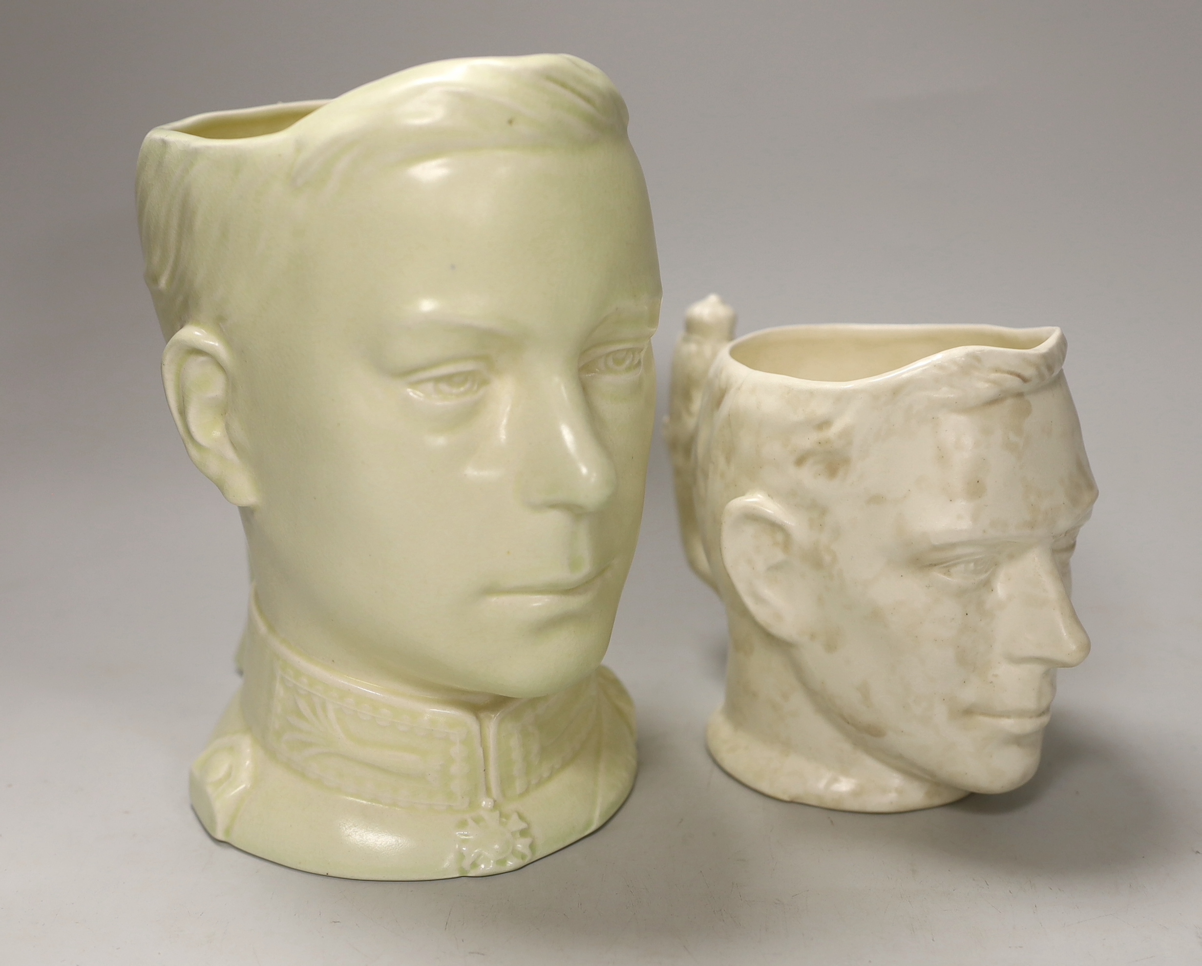 A Bretby character jug - Edward VII and another, tallest 21cm                                                                                                                                                               