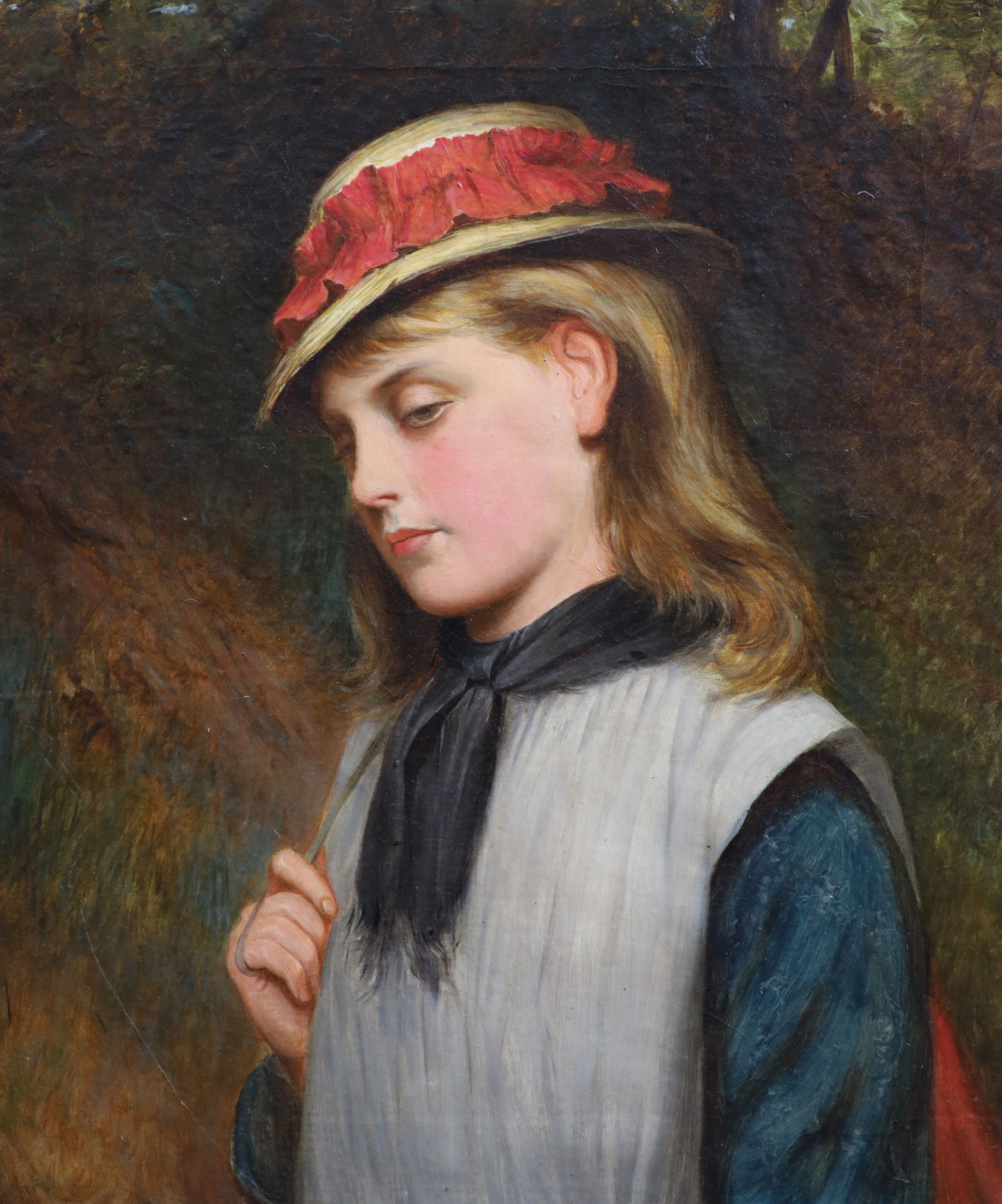 Charles Sillem Lidderdale (1831-1895), Emily, Oil on canvas, 60 x 50cm.                                                                                                                                                     