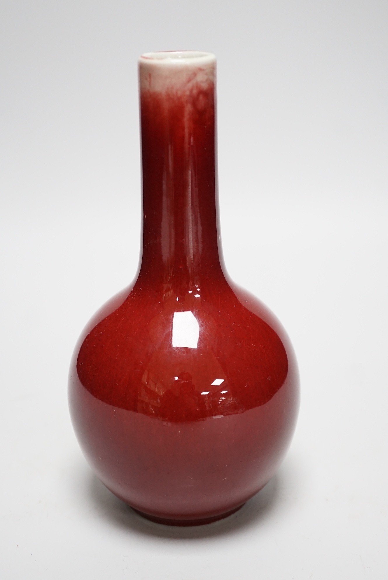 A Chinese sang de boeuf vase, 19.5cms high                                                                                                                                                                                  