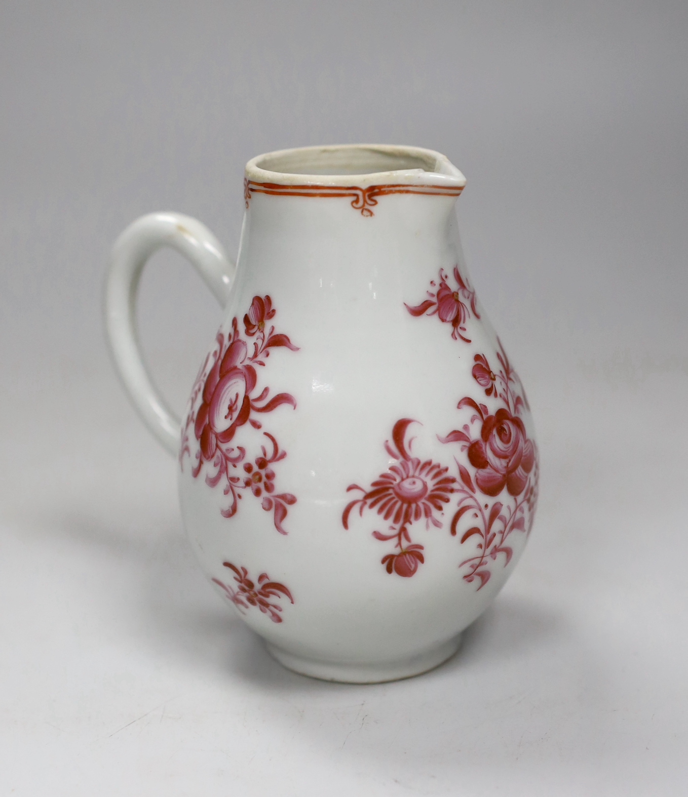 A Chinese Export porcelain sparrow beak milk jug, 11cm high                                                                                                                                                                 