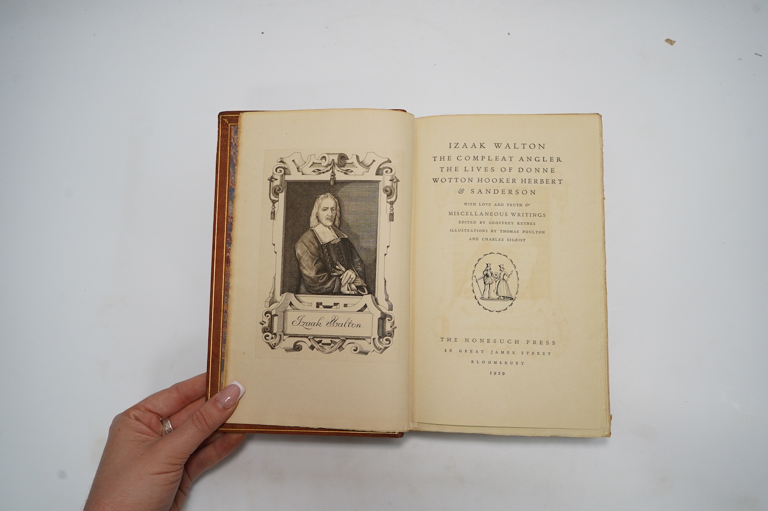 Walton, Izaak (The Compleat Walton) The Compleat Angler; The Lives of Donne, Wotton ...; With Love and Truth; Miscellaneous Writings. Edited by Geoffrey Keynes ... portrait frontis.                                       