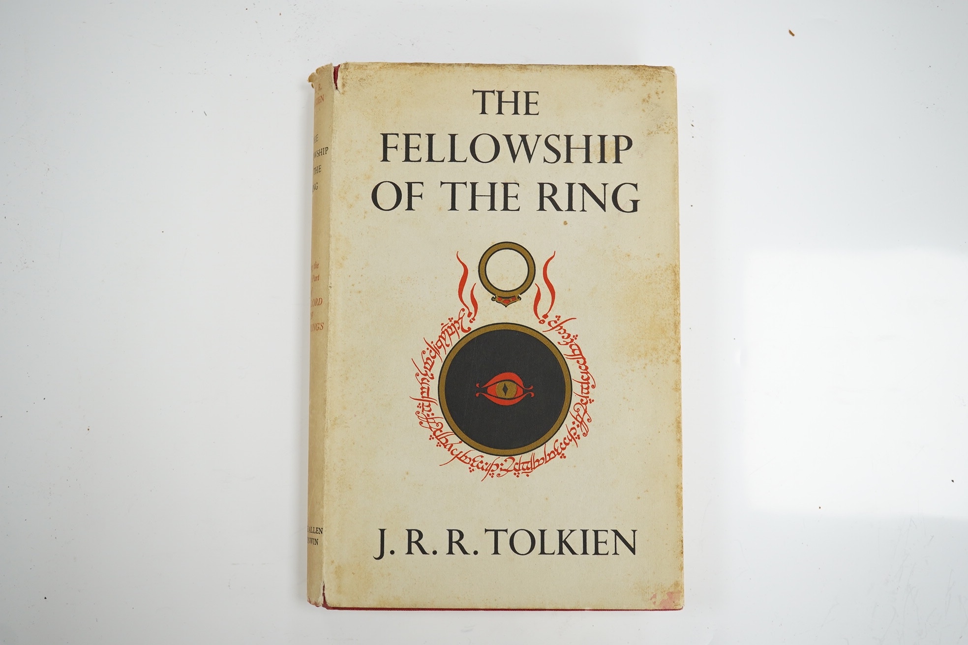 Tolkien J.R.R - The Lord of the Rings: The Fellowship of the Ring, 1st edition, 1st impression, folding map at rear, neat previous owner signature to front endpaper [Ann Williams 22nd August 1954], top edge red, original