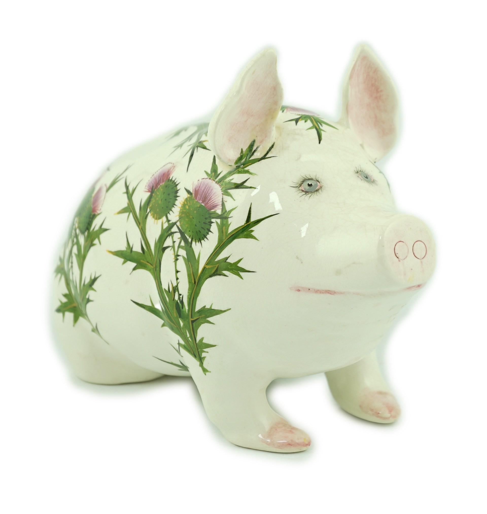 A Plichta ‘thistle’ pattern model of a pig, post 1930, painted by Joe Nekola                                                                                                                                                
