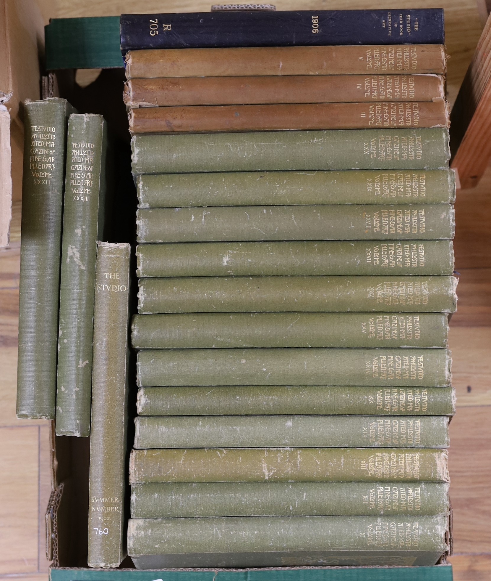Fifteen Volumes of The Studio from 1902                                                                                                                                                                                     