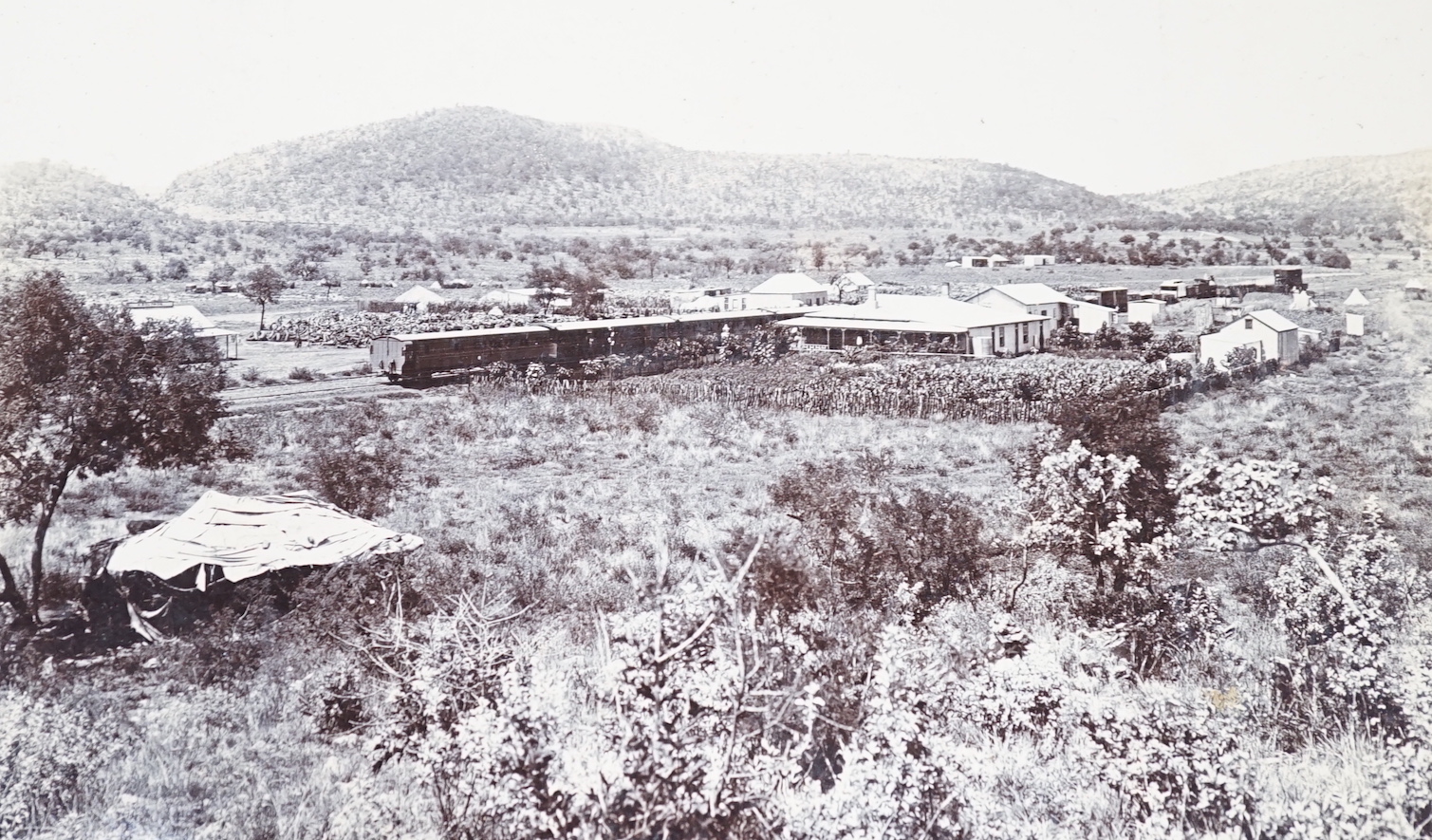 An album of albumen photographs, 1897-1902, Boer war period, predominantly South African and Tribal including Native Stadt, Machudi and Johannesburg                                                                        