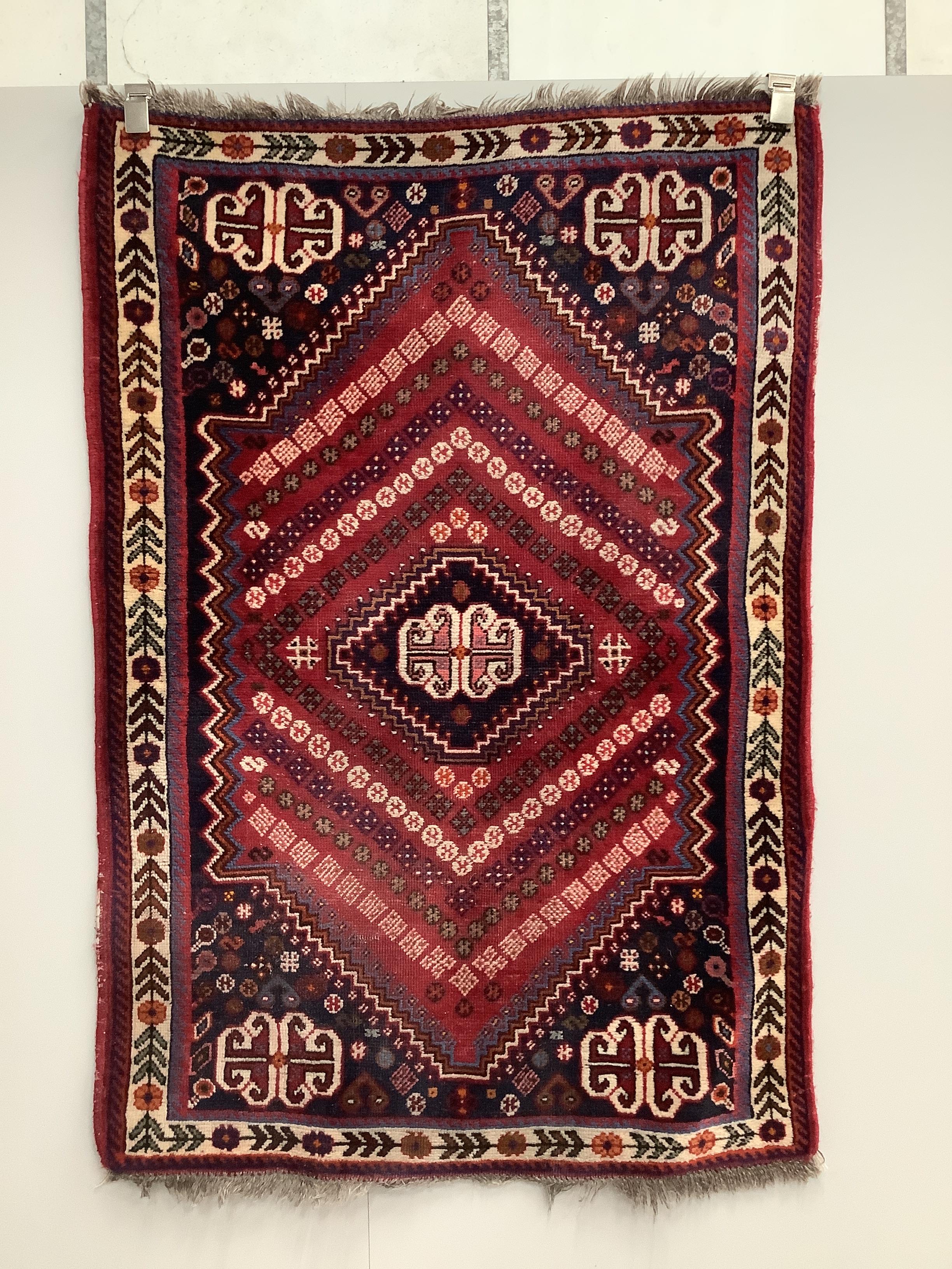 Two Persian red ground rugs, larger 148 x 102cm                                                                                                                                                                             