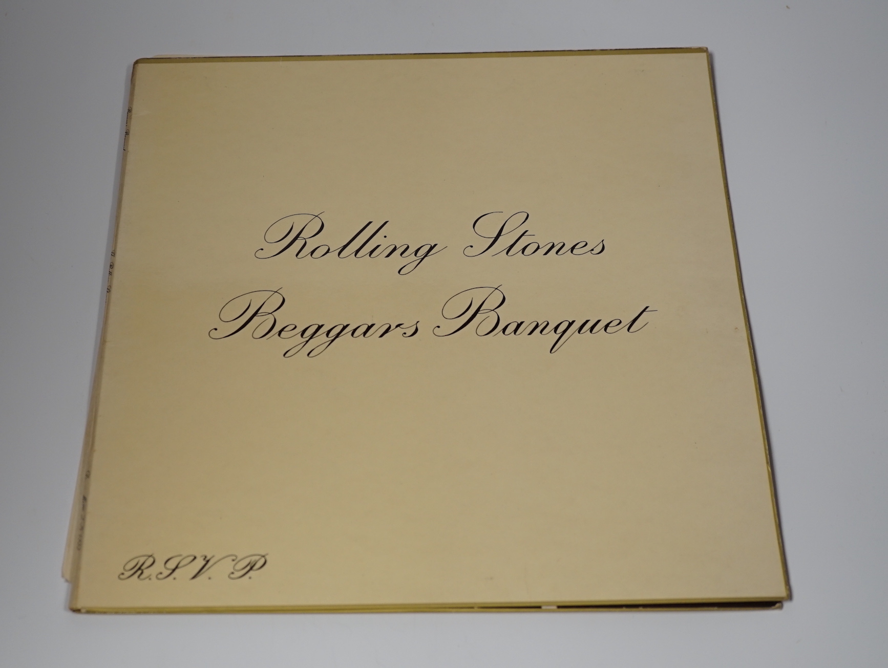 Rolling Stones; beggars banquet, LP record album, first mono pressing on red DECCA label, LK.4955, XARL-8476-4A, in gatefold sleeve                                                                                         