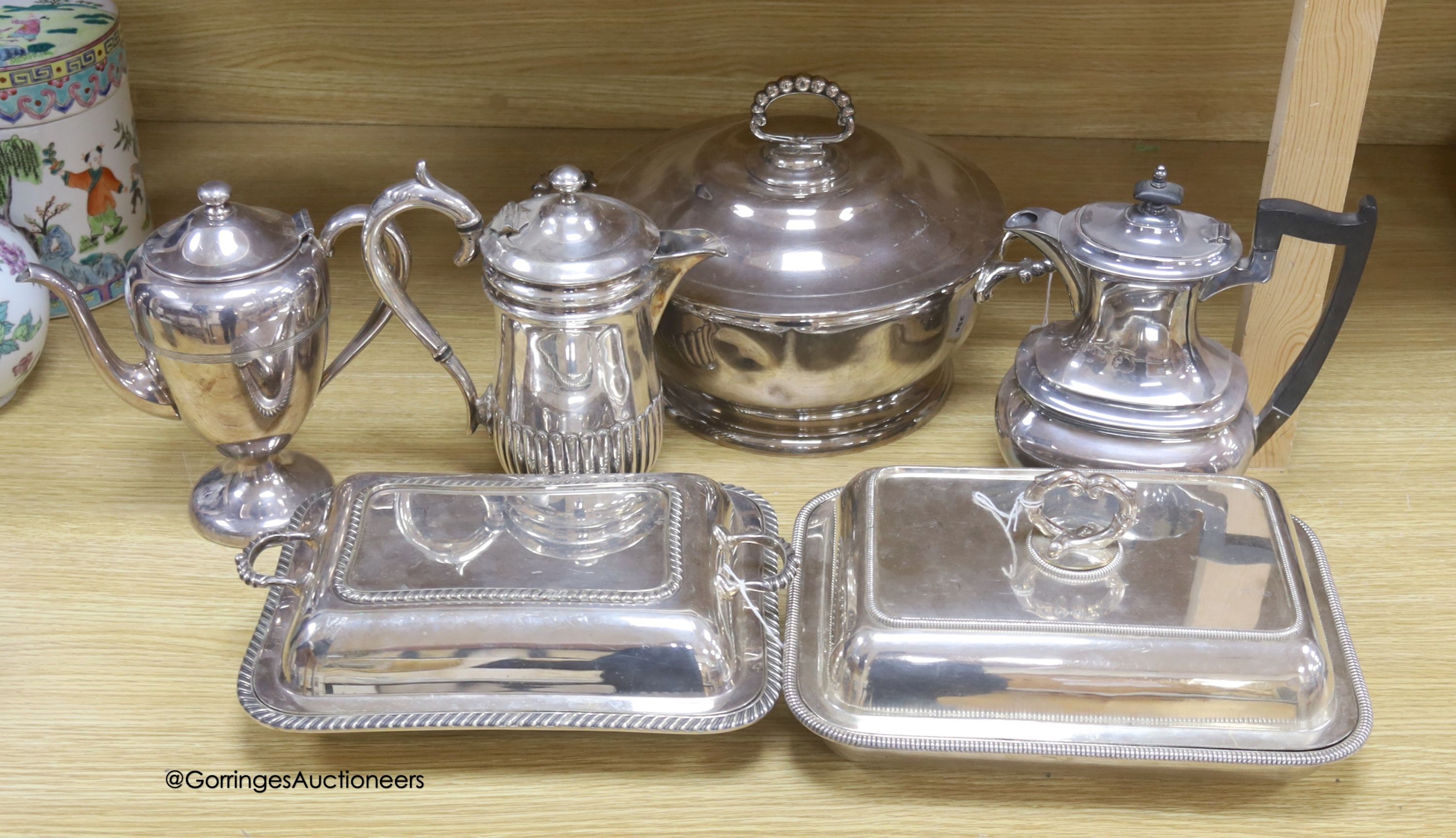 A group of Victorian and later plated ware                                                                                                                                                                                  