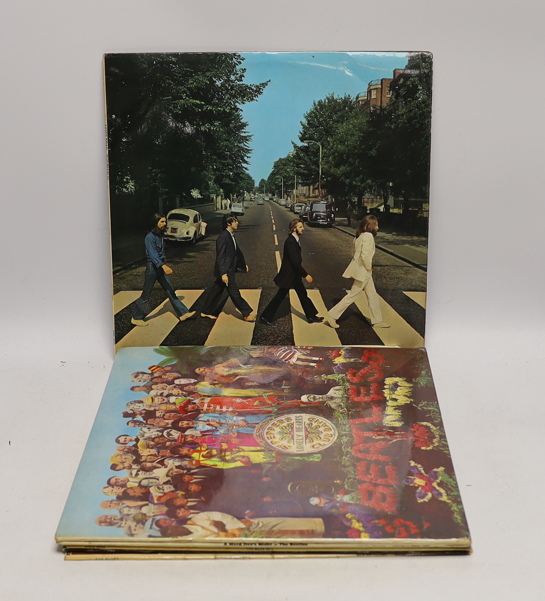 Seven LPs; Beatles Abbey Road, Sgt. Pepper, A Hard Days Night, plus John Mayall; The Blues Alone and three compilation albums                                                                                               