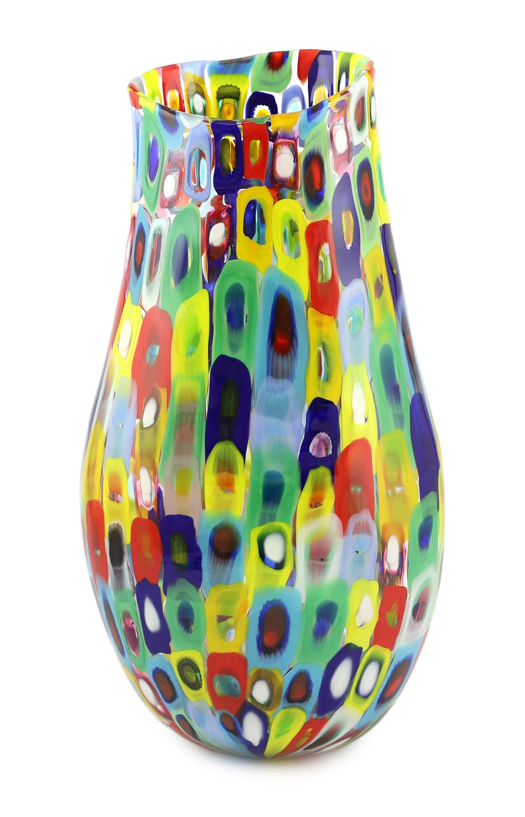 Gianluca Vidal (1976-), a Murano glass multi-coloured Murrine vase                                                                                                                                                          