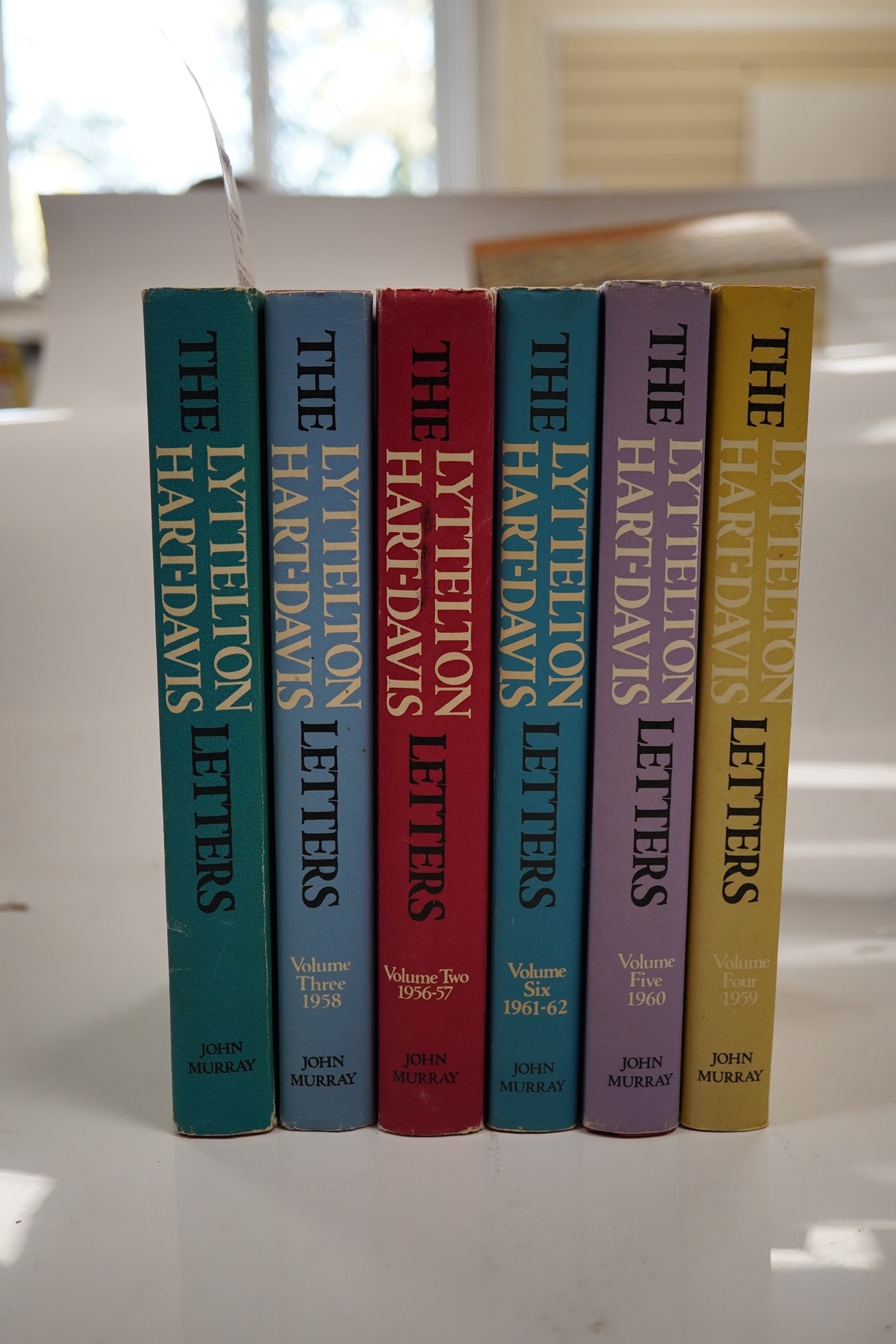 Hart-Davis, Rupert (editor) - The Lyttelton Hart-Davis Letters: correspondence of George Lyttelton and Rupert Hart-Davies (1955-1962). First Editions, 6 vols. frontis., publisher's cloth and d/wrappers. 1978-84          