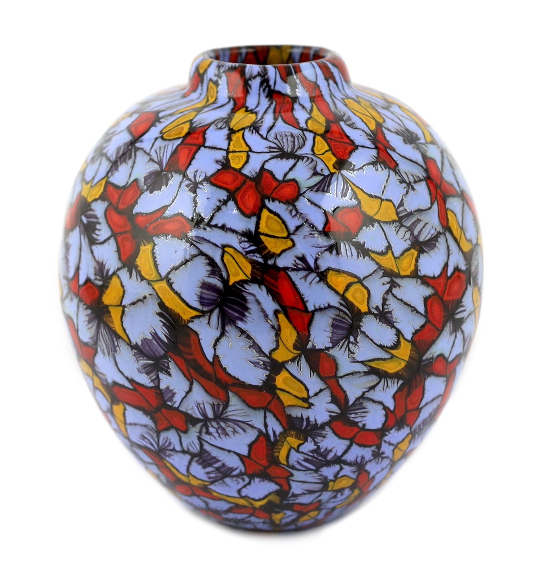 Vittorio Ferro (1925-2012), a Murano glass Murrine ovoid vase                                                                                                                                                               