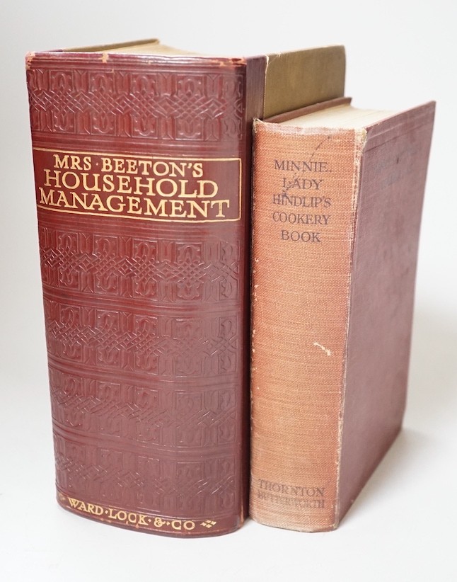 Mrs Beeton's Household Management and Minnie Lady Hindlip’s Cookery book                                                                                                                                                    