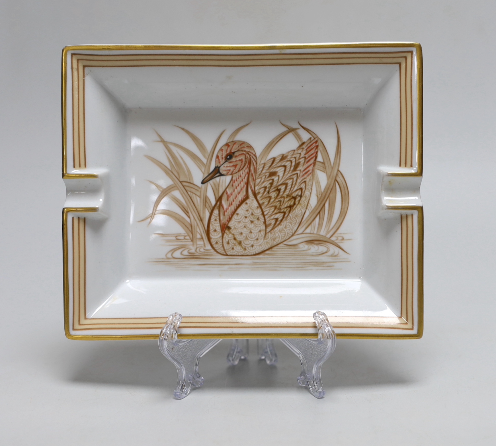 A boxed Hermes 'duck' ash tray, 19.5cm wide                                                                                                                                                                                 