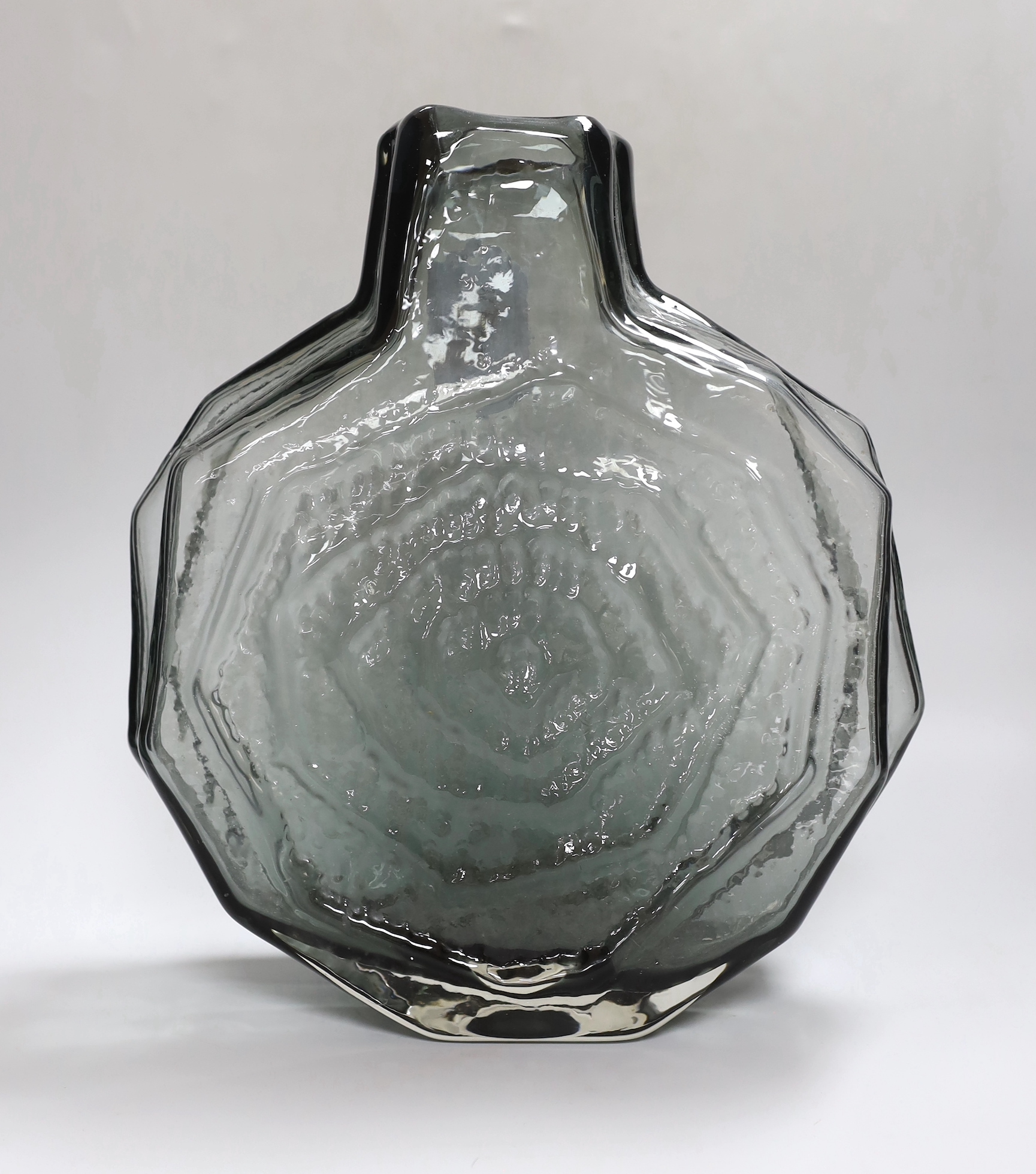A Whitefriars willow Banjo glass vase, 32cm                                                                                                                                                                                 