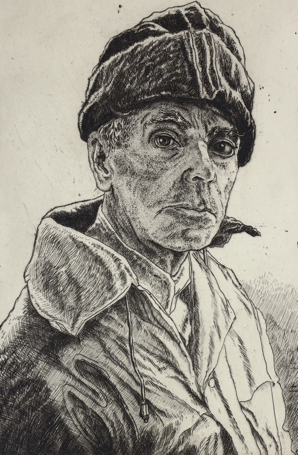 Edgar Holloway (British, 1915-2008), 'The Afghan Hat', drypoint etching, 28.5 x 19cm, sheet 38 x 28.5cm                                                                                                                     