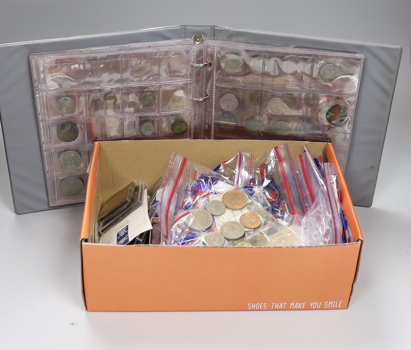 A collection of coins                                                                                                                                                                                                       