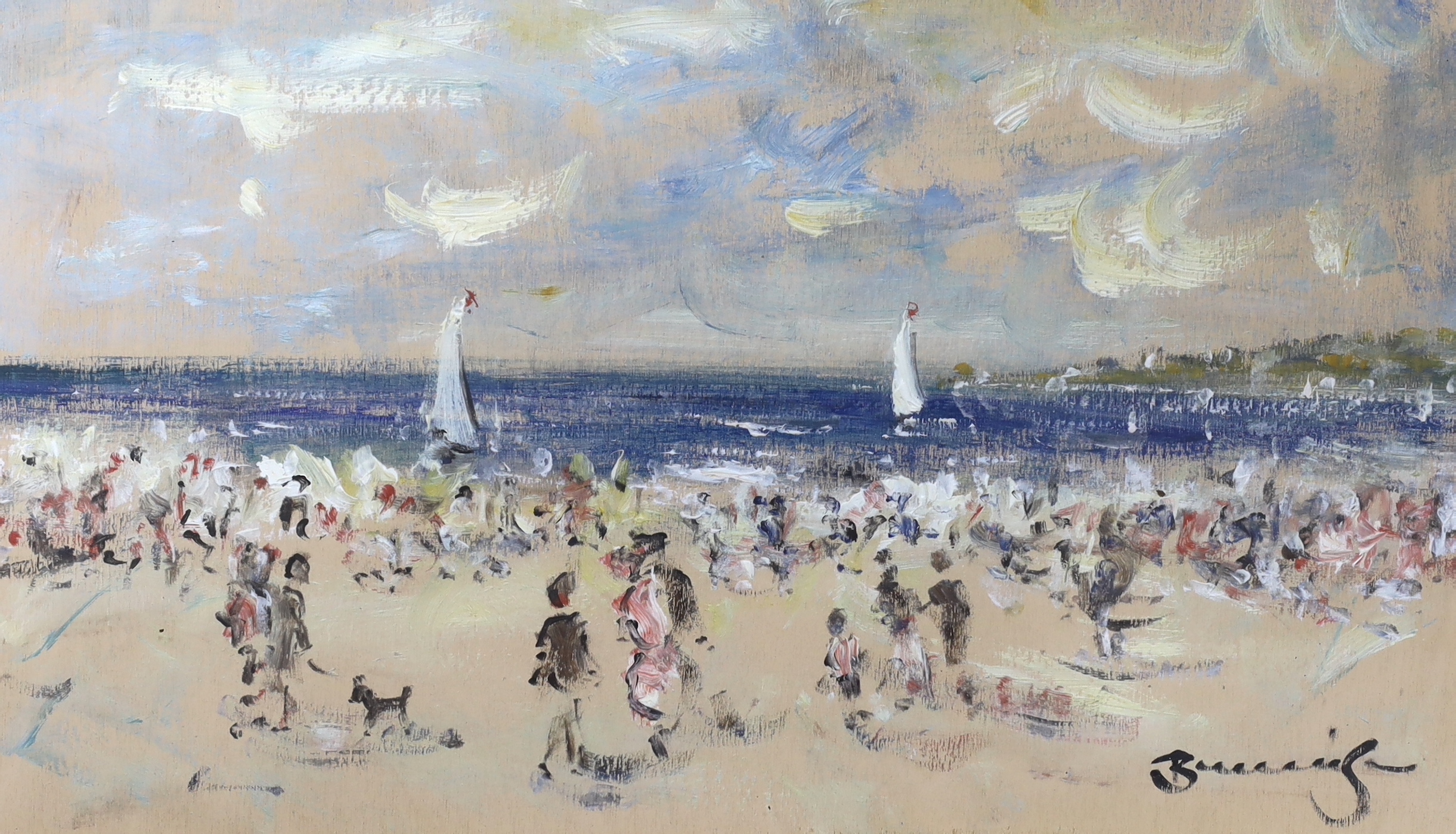 Walter John Beauvais (1942-1998), watercolour, Beach, signed, 16.5 x 29cm                                                                                                                                                   