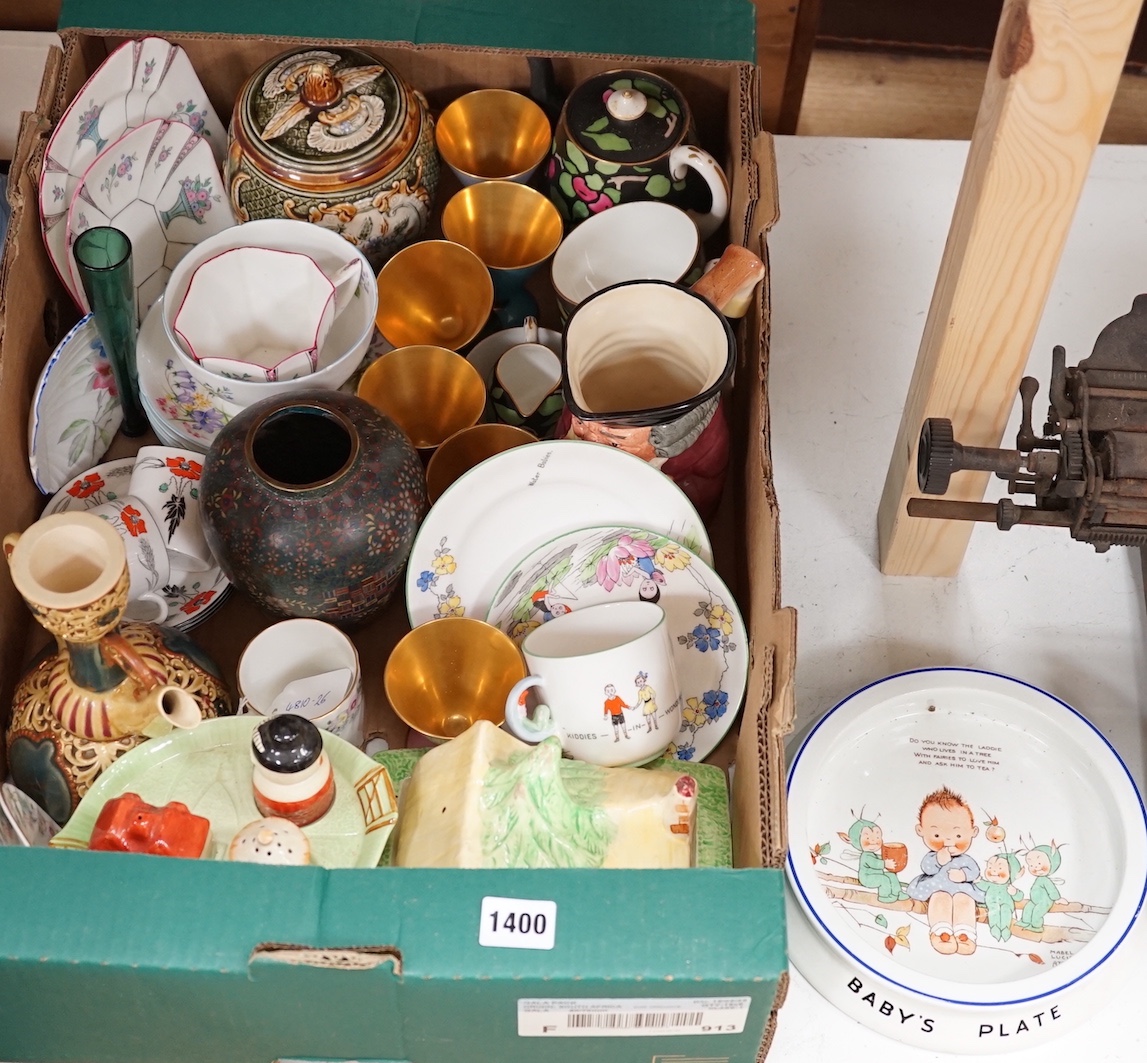 A quantity of mixed ceramics to include Shelley, Doulton, Aynsley etc.                                                                                                                                                      