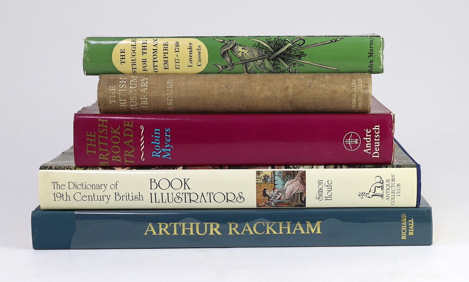 Esdaile, Arundell - The British Museum Library - A Short History and Survey, 8vo., 2nd edition, 1 vol, London, George Allen & Unwin Ltd, 1948; Myers, Robin - The British Book Trade - From Caxton to the present day - Bibl