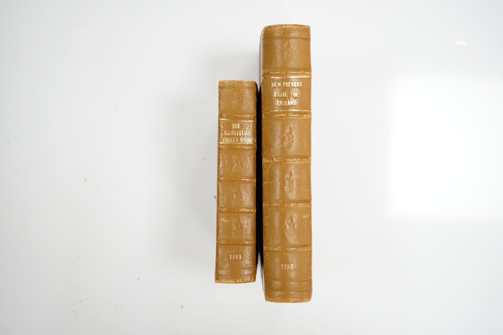 The Traveller's Pocket Book: or, Ogilby and Morgan's Book of Roads improved and amended ... the second edition, corrected. folded map (pictorial engraved title and a reference key with cartouche surround); newly rebound 