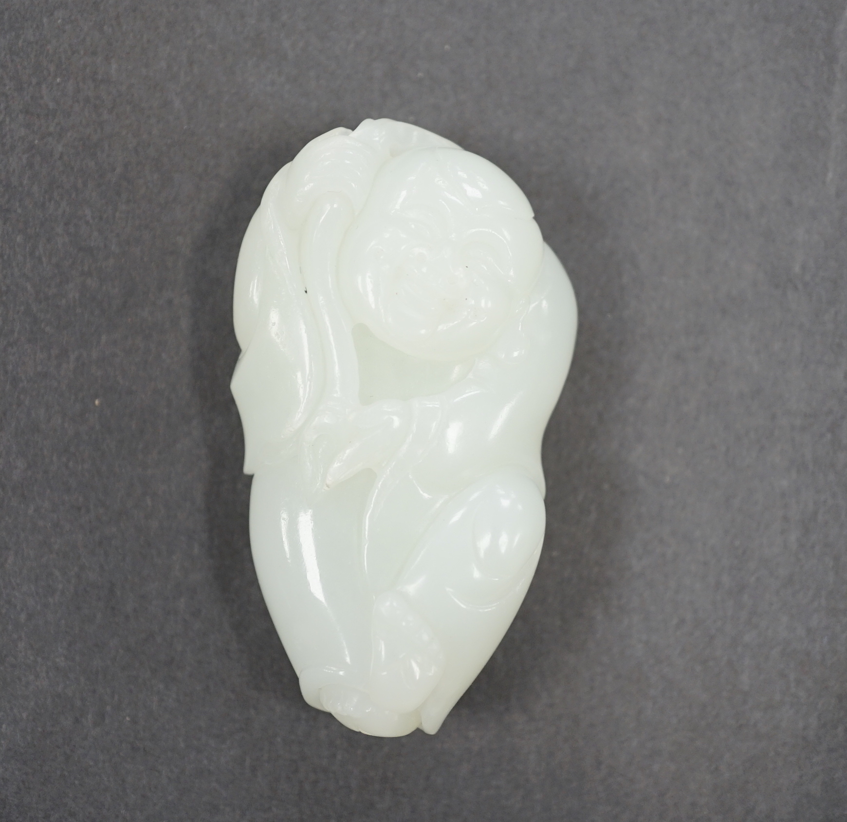 A Chinese white jade carving of Budai, 6cm                                                                                                                                                                                  