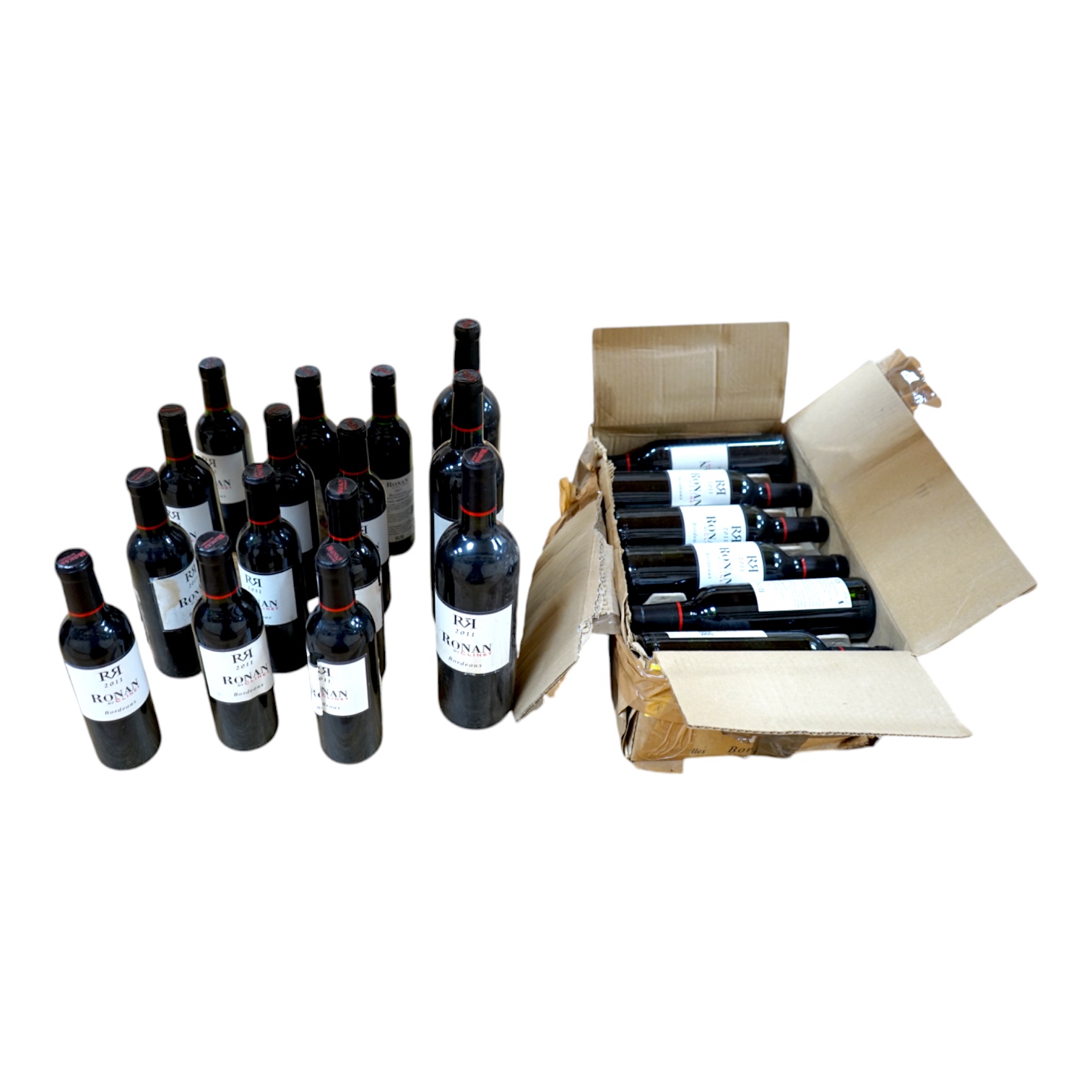 Twenty seven bottles (24 35cl and 3 75cl) of 2011 Ronan by Clinet Bordeaux wine. Condition - storage unknown                                                                                                                