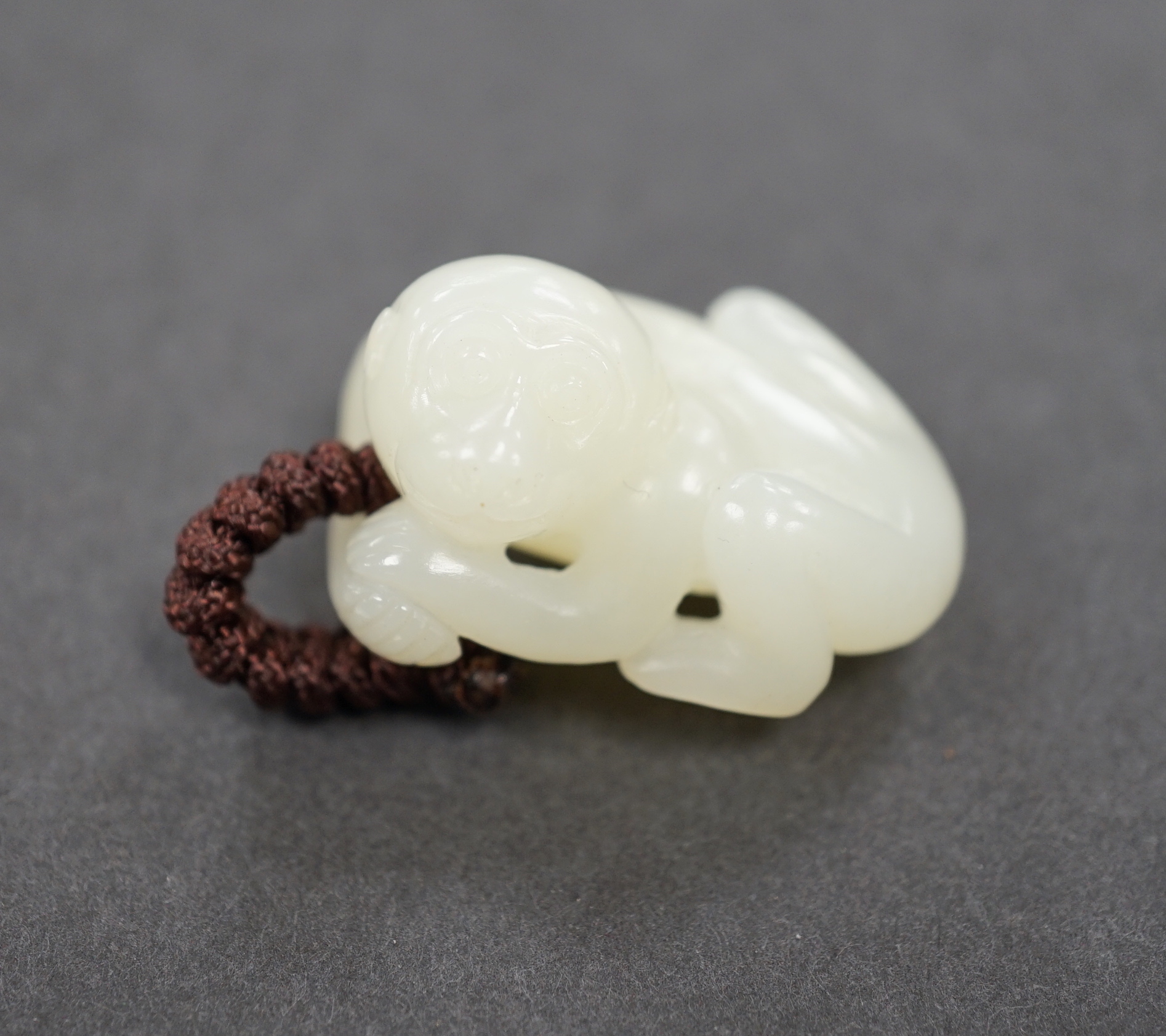 A Chinese white jade monkey, 3.5cm                                                                                                                                                                                          