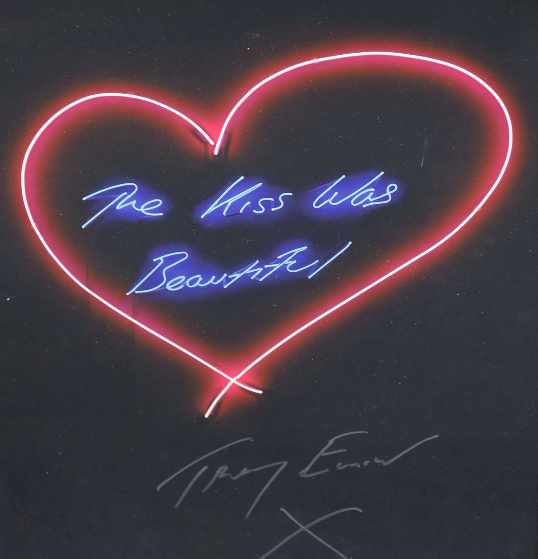 Tracey Emin (1963-), The Kiss Was Beautiful, 2013, Colour print, 69 x 49cm.                                                                                                                                                 