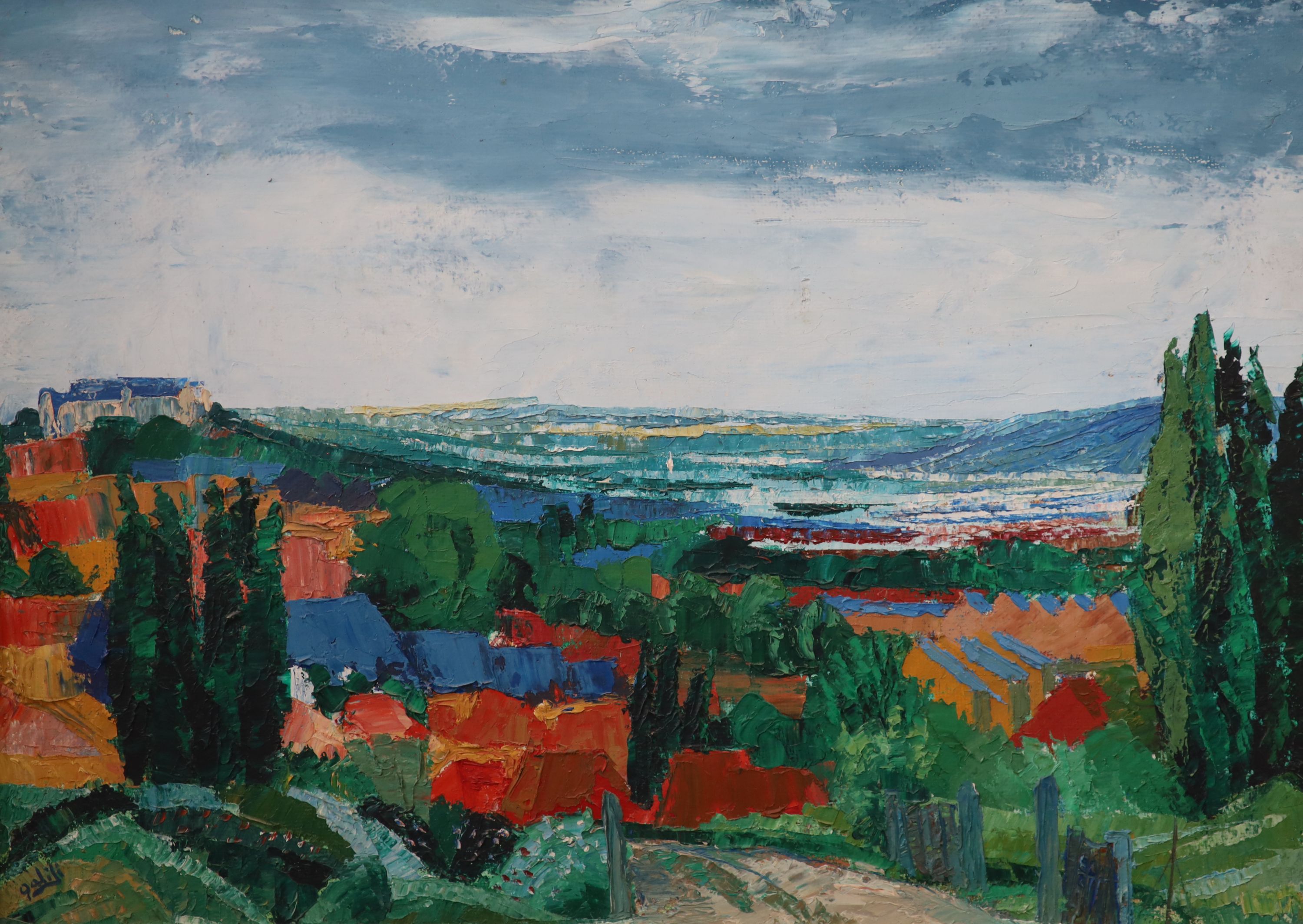 Moshe Galili (Hungarian, b.1930), View from Highgate, Oil on canvas, 50 x 70cm.                                                                                                                                             