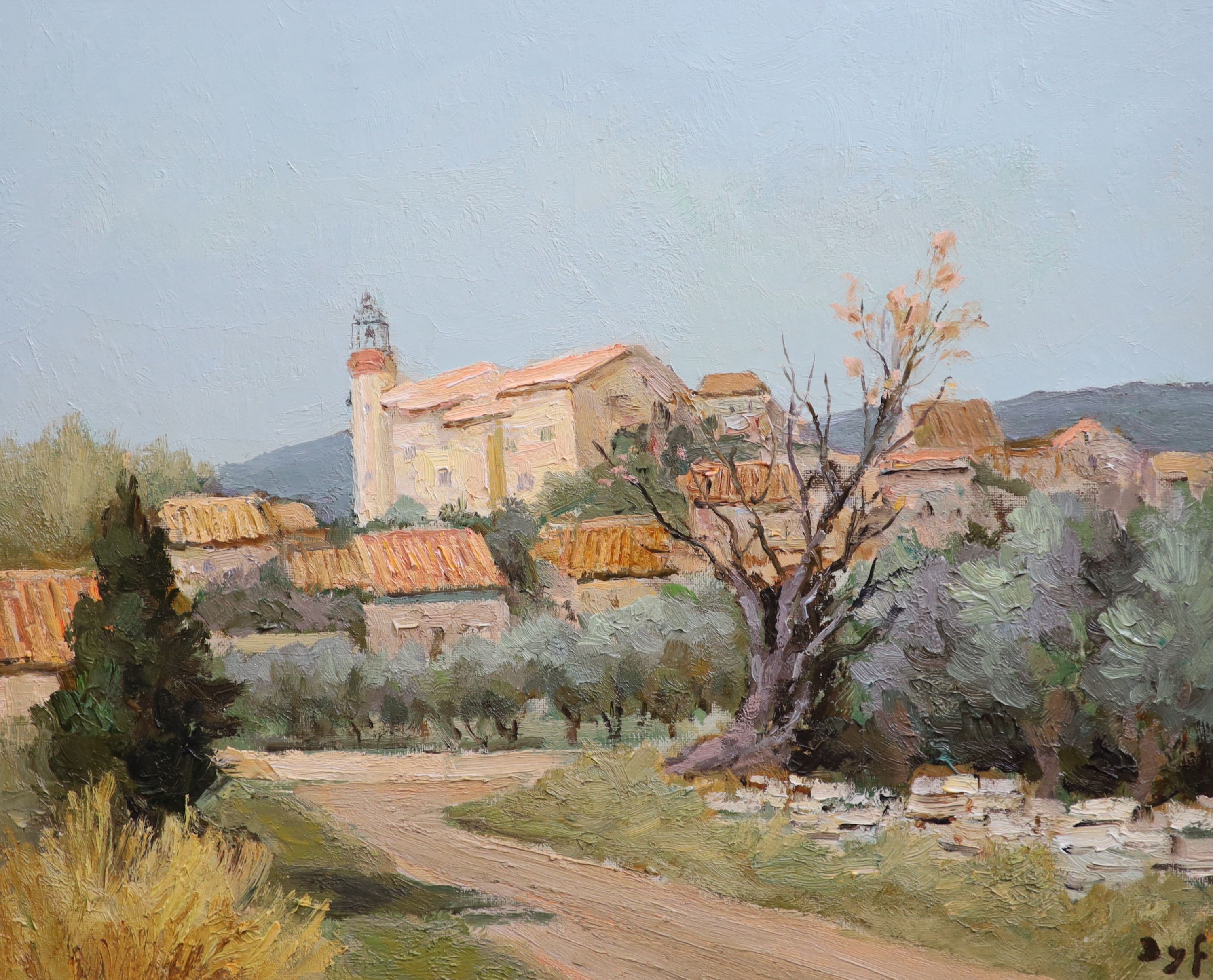 Marcel Dyf (French, 1899-1985), ‘Village de Provence’, oil on canvas, 38 x 46cm.                                                                                                                                            