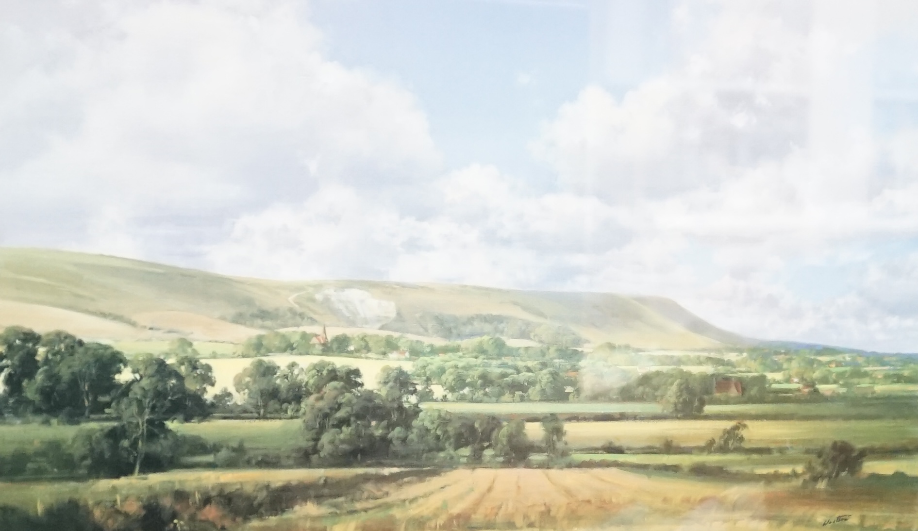 Frank Wootton (1911-1998), two limited edition colour prints, 'Under the Downs' and 'Downland Splendour', signed in pencil, limited edition 47/850 and 13/850, largest 35 x 60cm. Condition - good                          