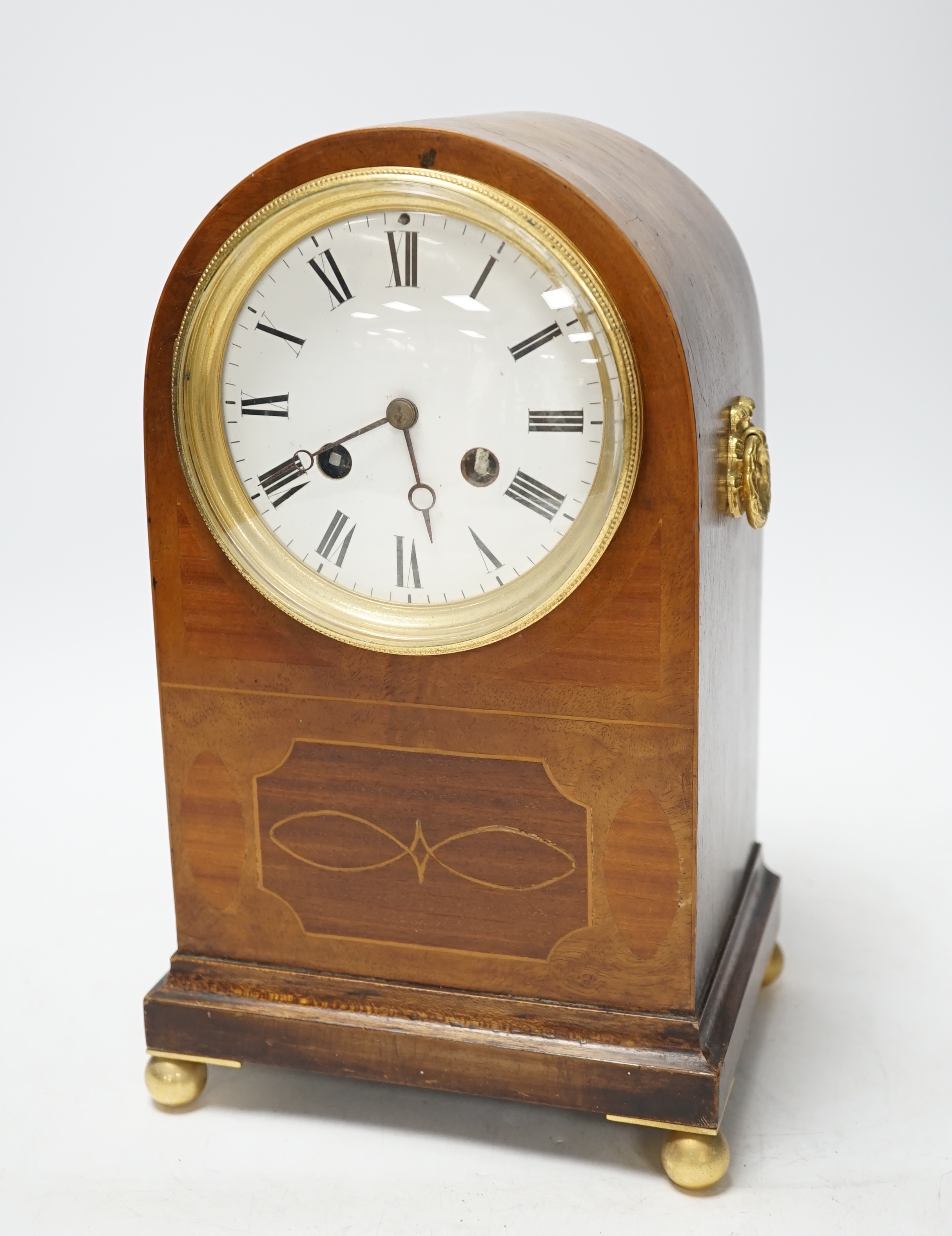 An Edwardian mantel clock, 30cm                                                                                                                                                                                             