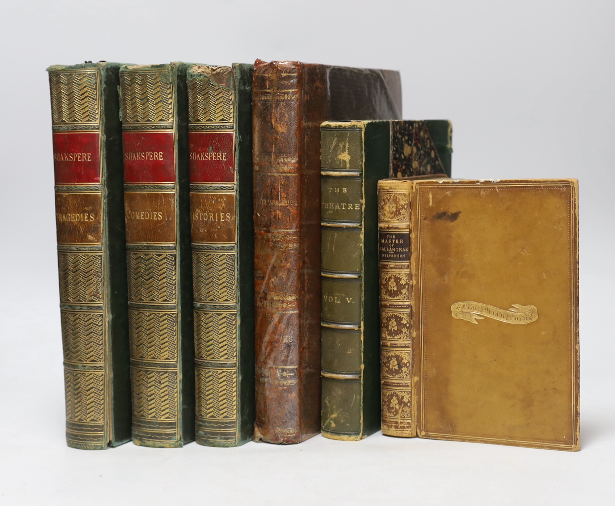 Three vols, Shakespeare and three other books (6)                                                                                                                                                                           