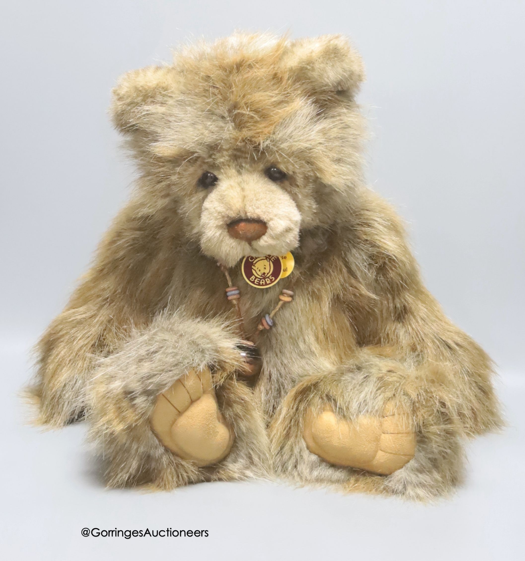 A Charlie bear "Woodford" with label, 20 inches, extra to lot 6 Steiff yellow tag bears                                                                                                                                     