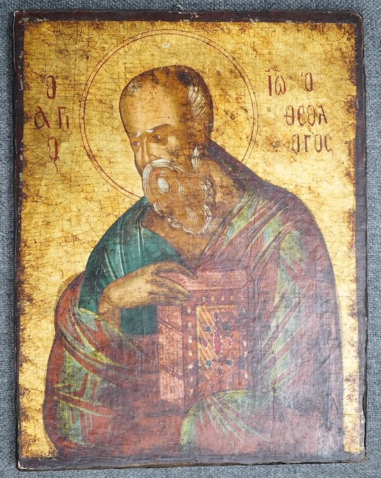 Russian School, Icon, John Evangelist, 29.5 x 22.5cm. Condition - good                                                                                                                                                      