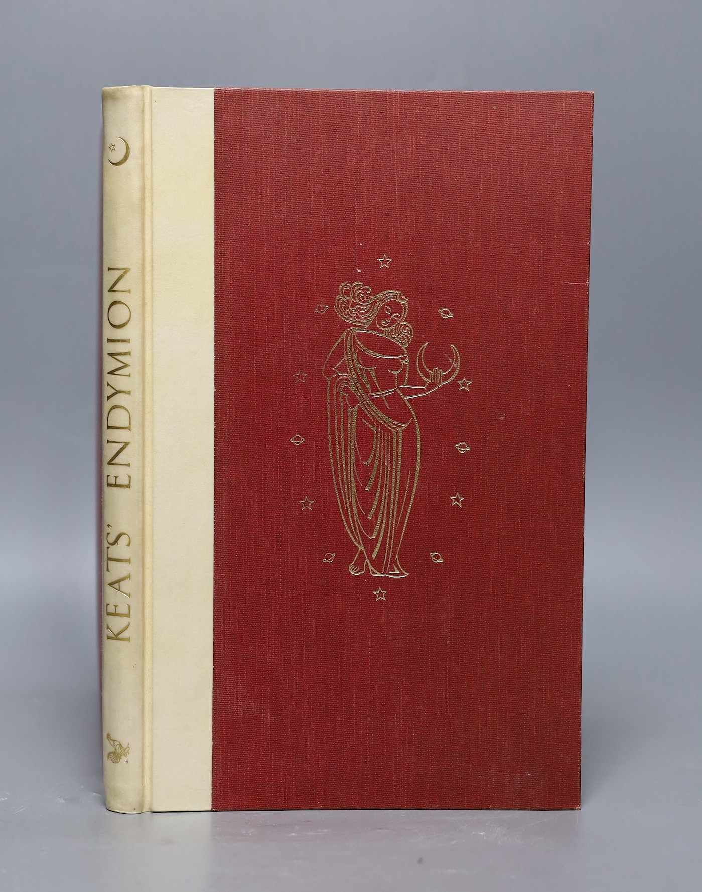 Golden Cockerel Press - Keats, John - Endymion, one of 500, illustrated by John Buckland-Wright, original half vellum, by Sangorski and Sutcliffe, Waltham Saint Lawrence, 1947                                             