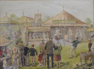 20th century, watercolour, ‘Barwell's Circus’, unsigned, 26 x 35cm. Condition - fair                                                                                                                                        